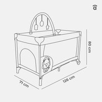 Travel Crib Complete Duo Baby Giraffe Pink