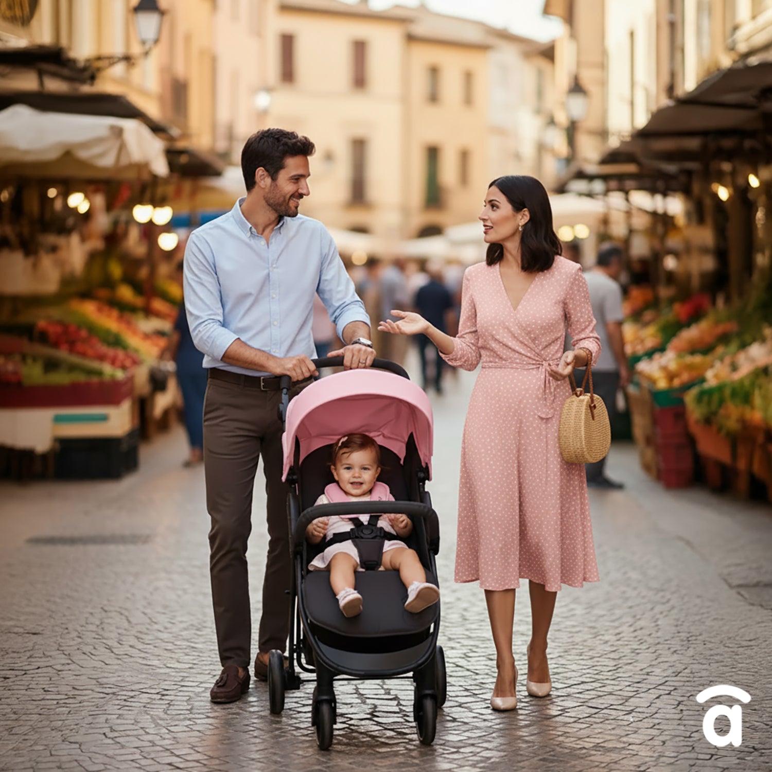 Silla de paseo América 3 rosa
