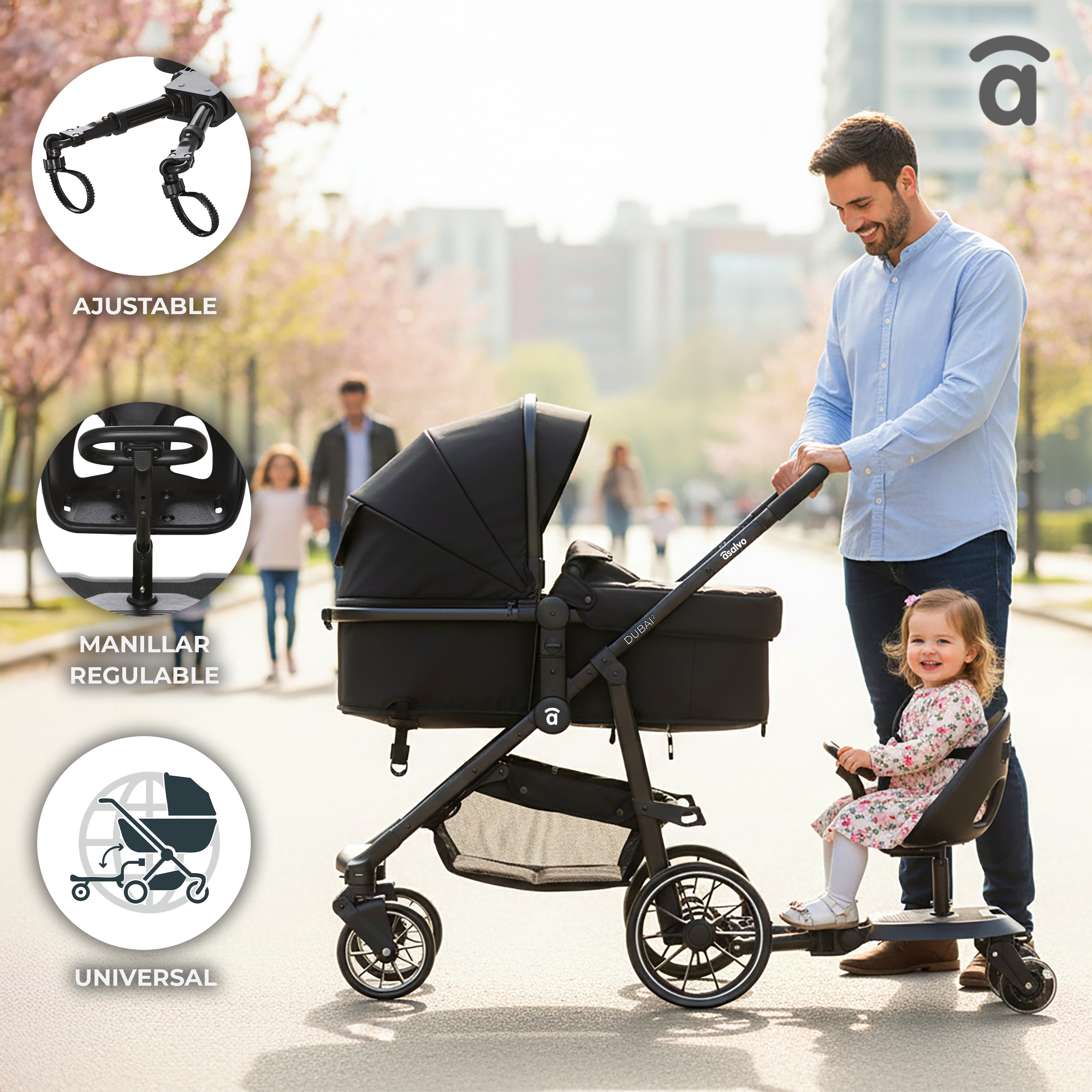 Scooter 2 em 1 para carrinho Go Seat