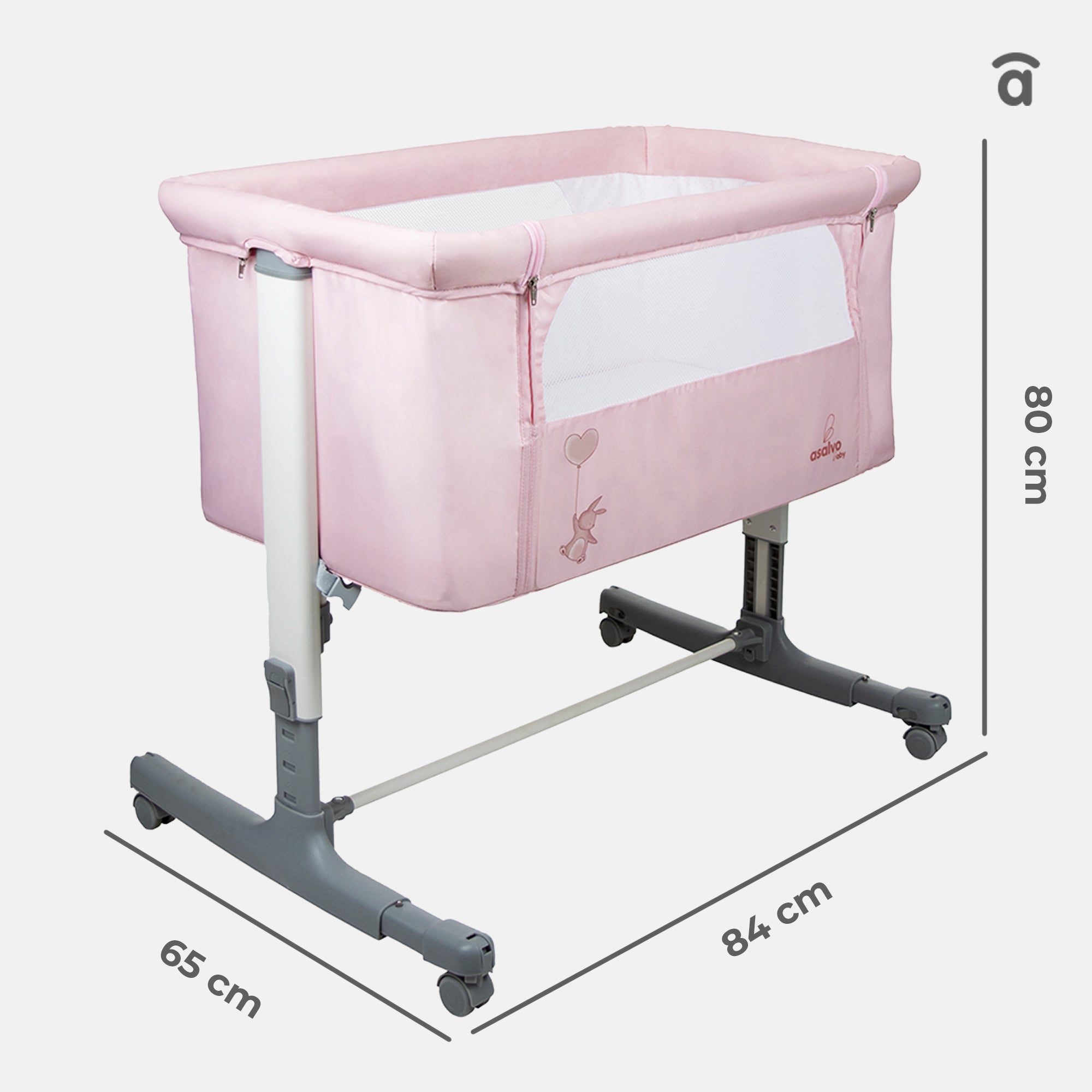 Calm Gray Co-Sleeping Mini Crib