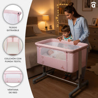 Calm Gray Co-Sleeping Mini Crib