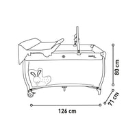 Gray Bunny Complete Travel Crib