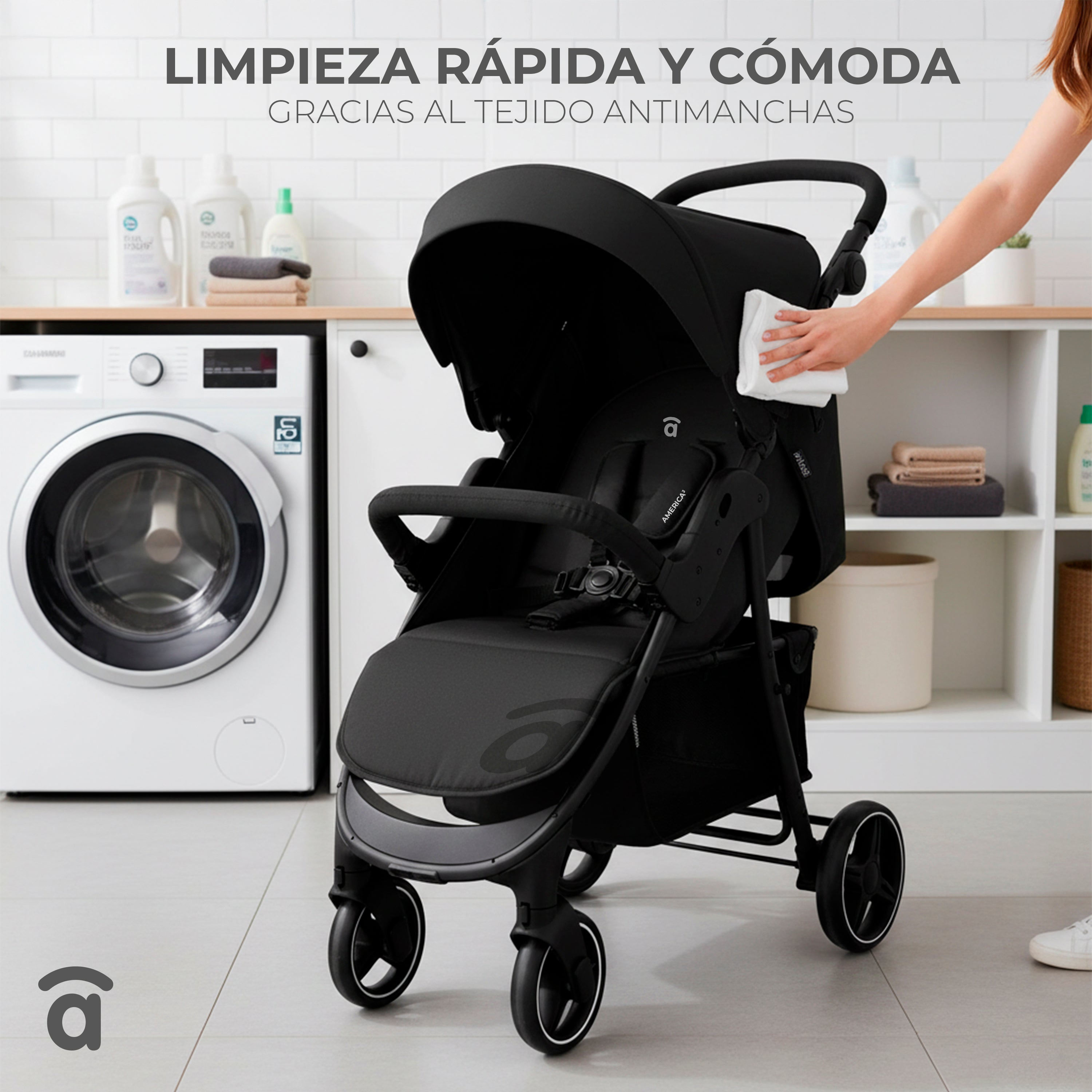 Silla de paseo América 3 negro