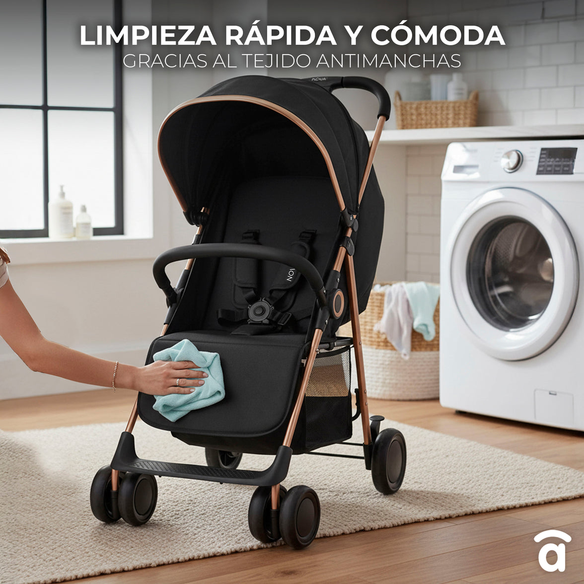 Poussette nova dorée