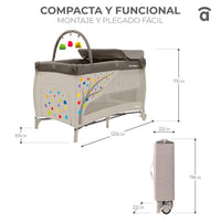 Berço de viagem completo em árvore