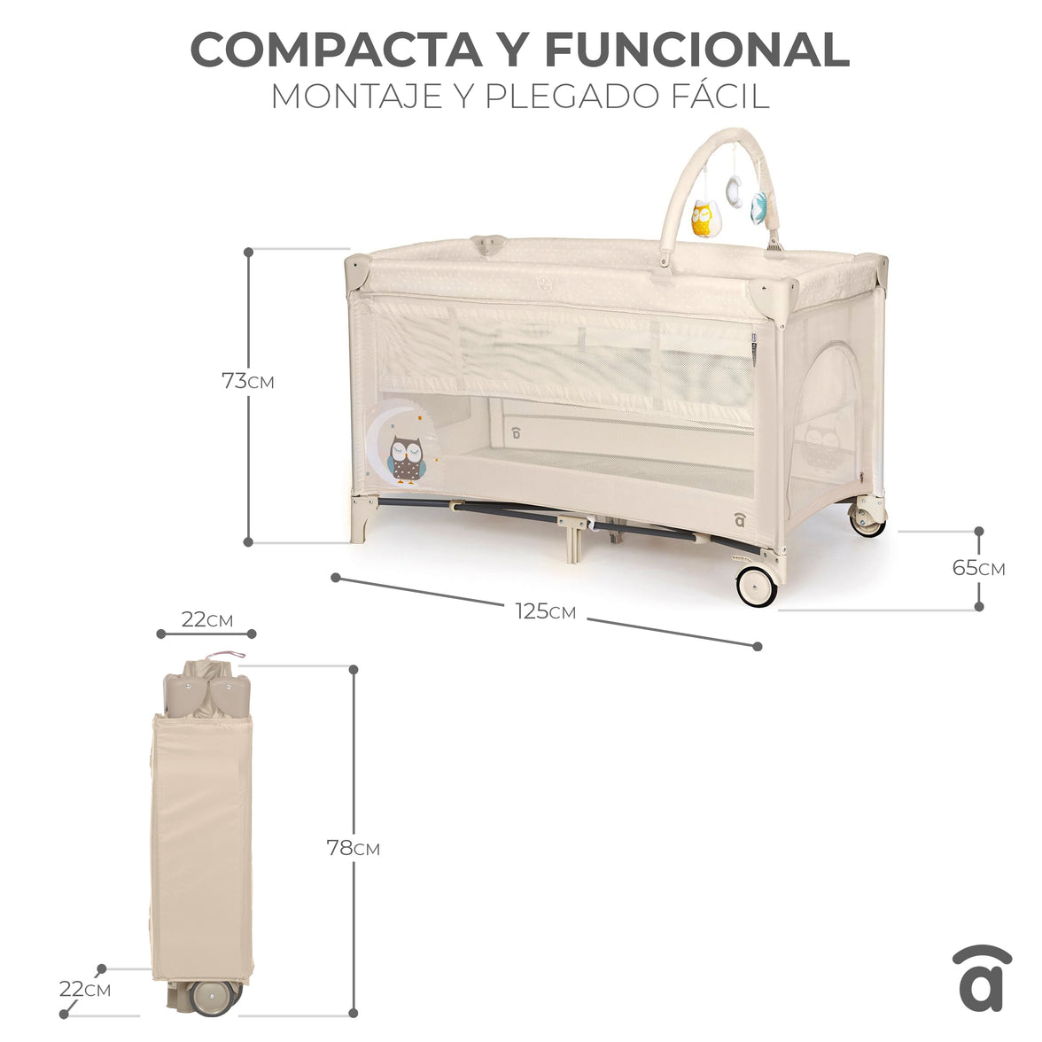 Berço de viagem Completet Duo Coruja