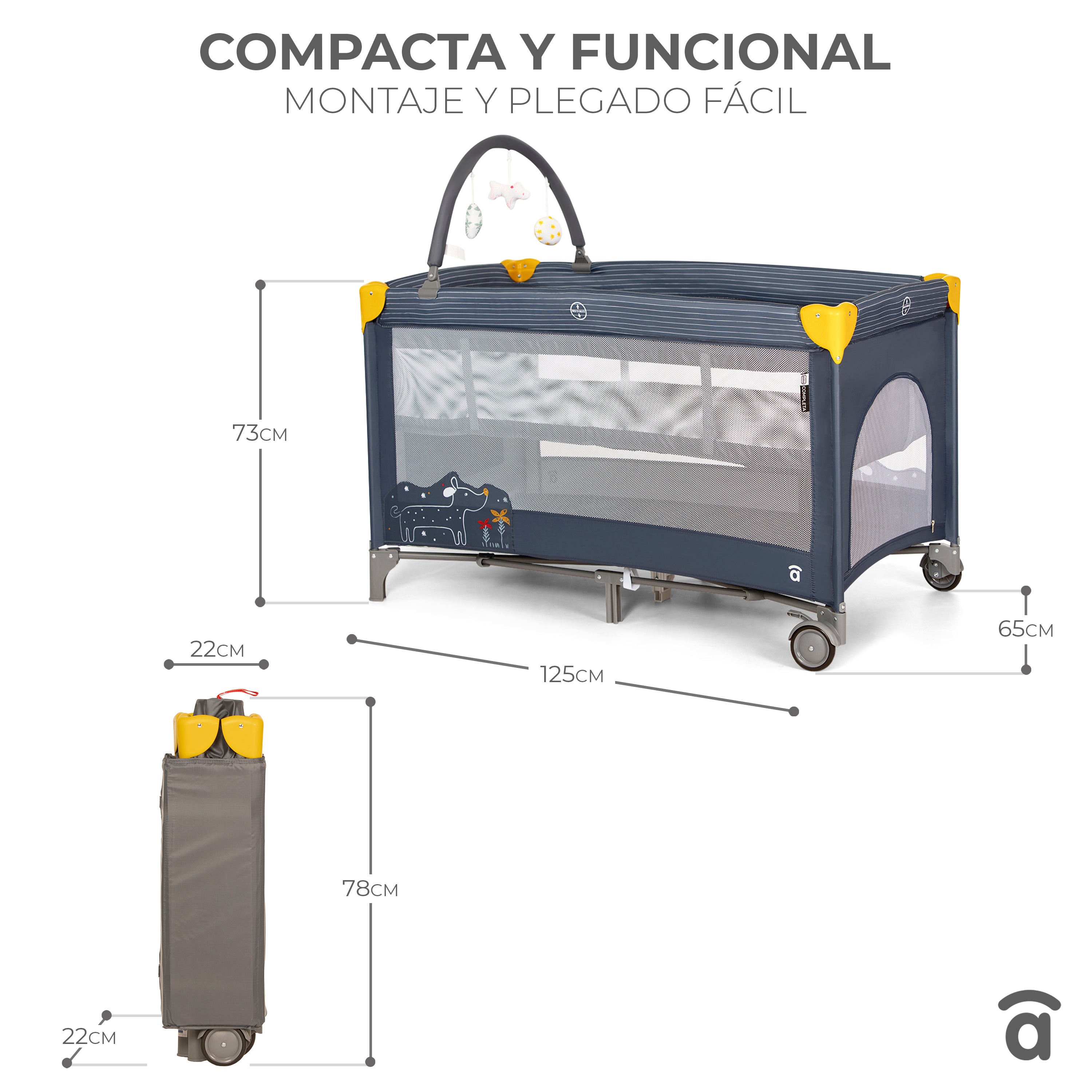Cuna de viaje Complet Dúo Perrito