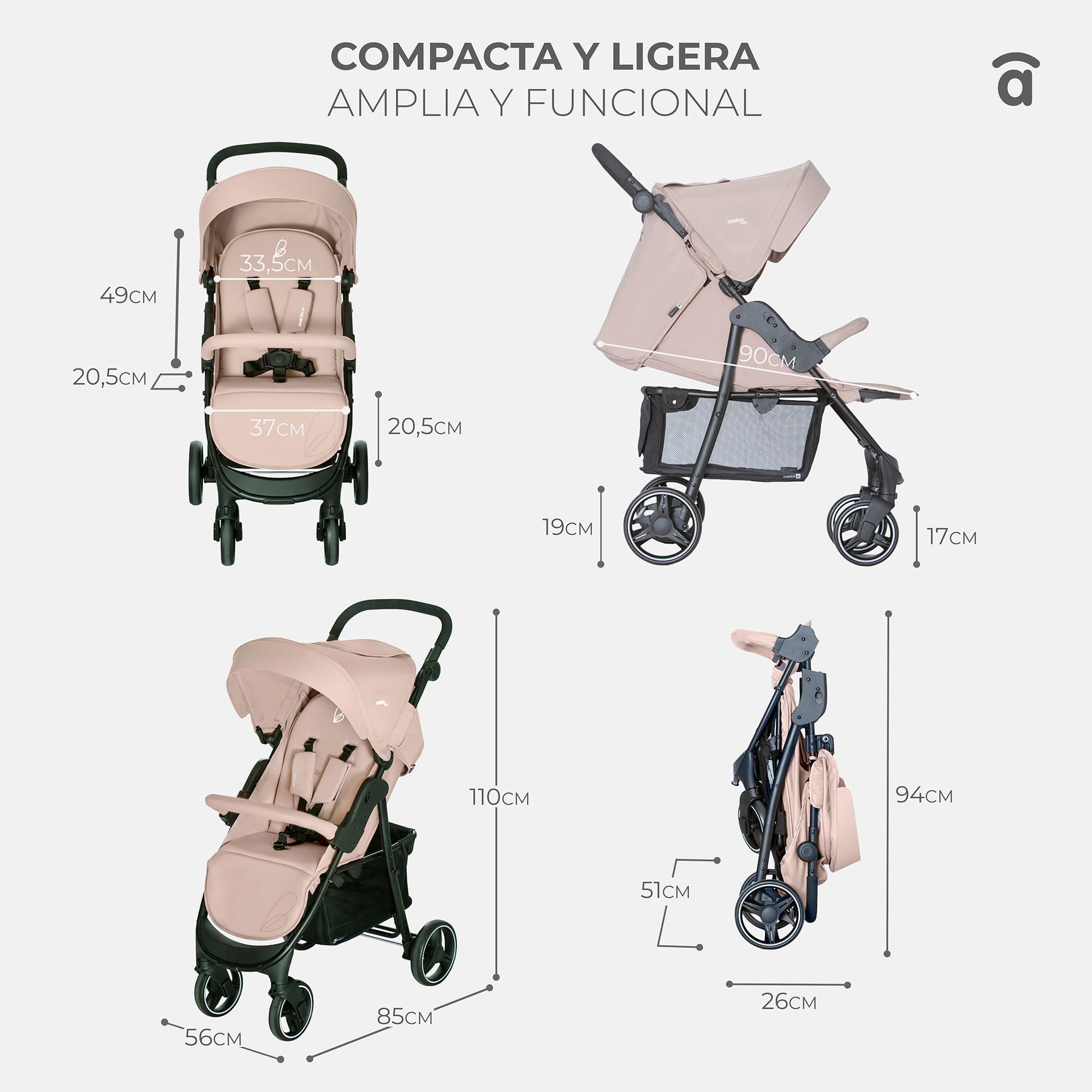 America 3 pink stroller