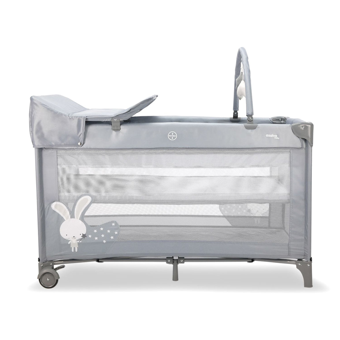 Gray Bunny Complete Travel Crib
