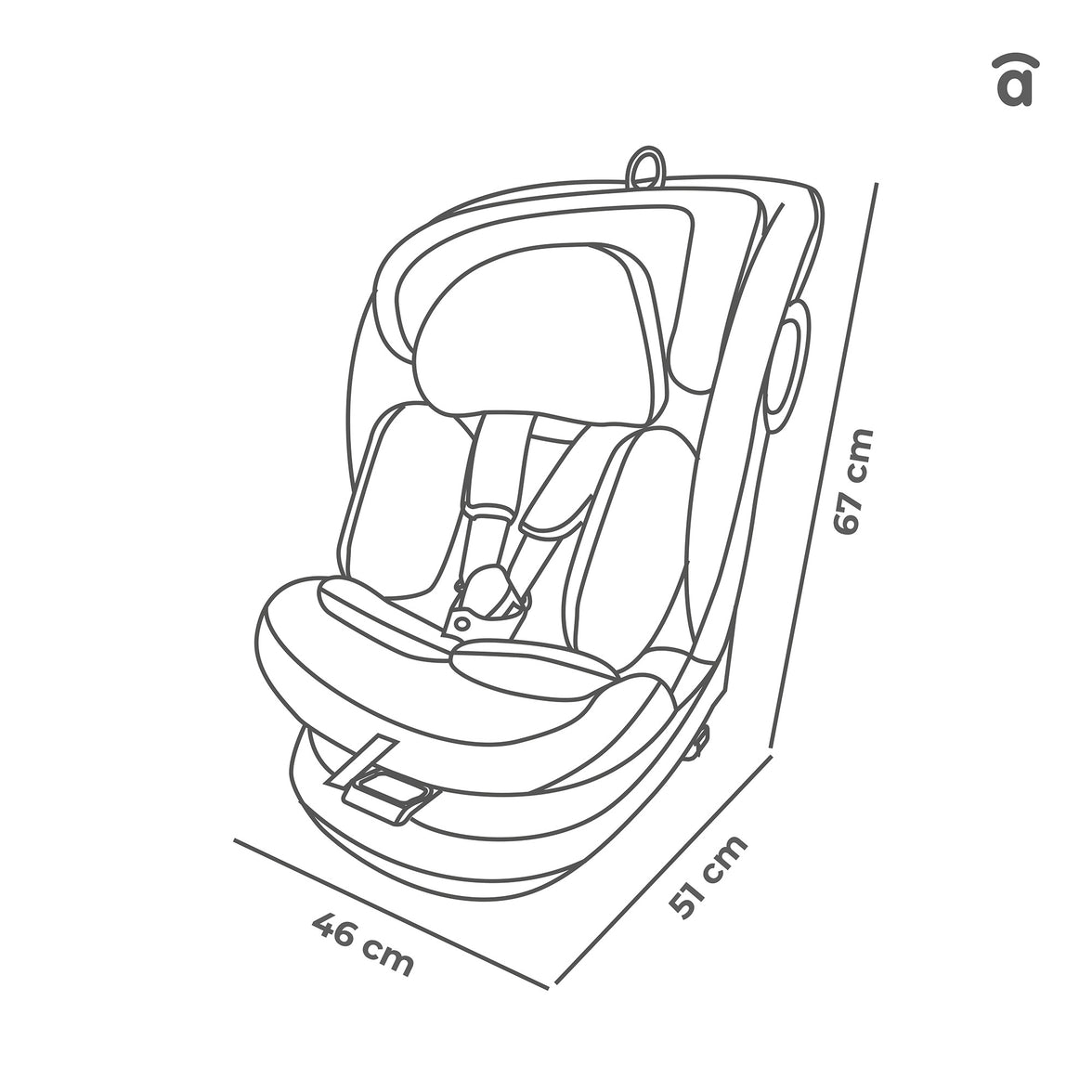 Silla de Auto I-Size Austen 2 Negro