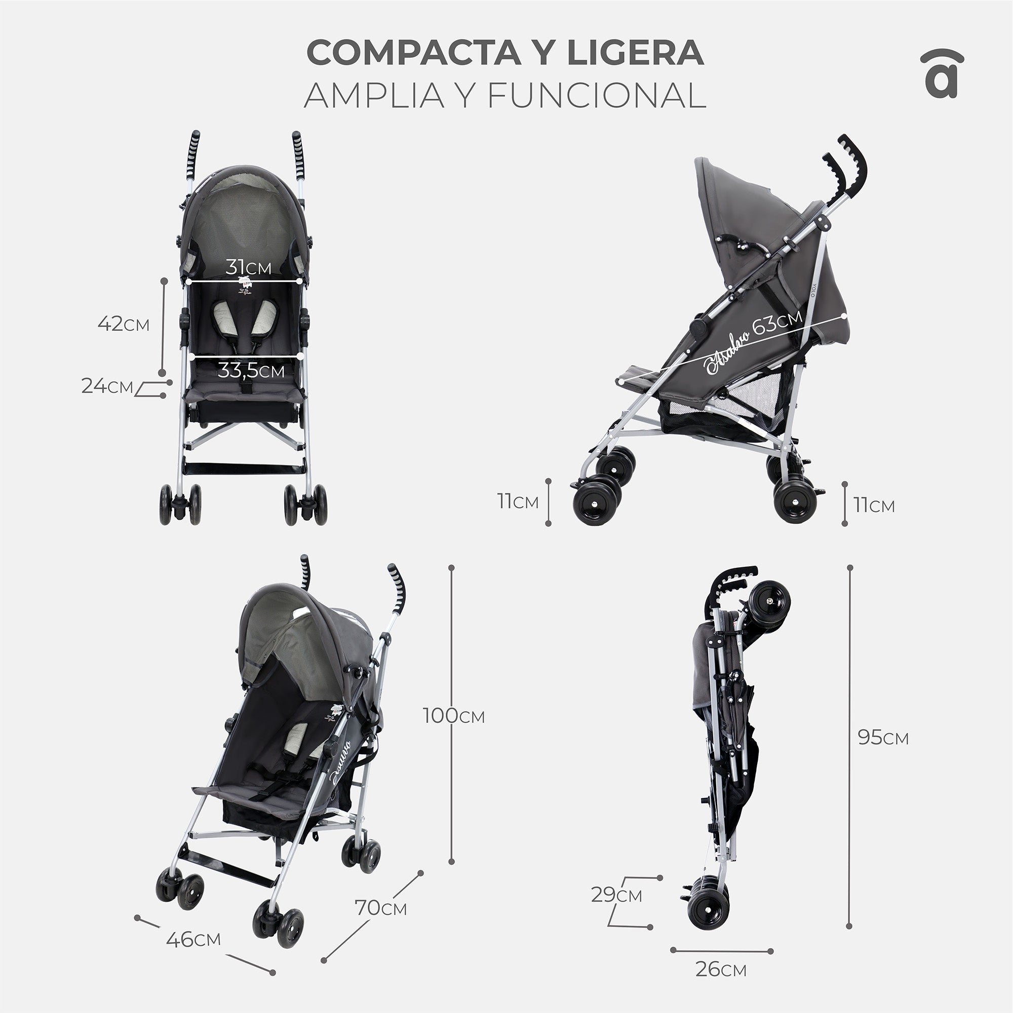 Yolo Raccoon Pink Stroller