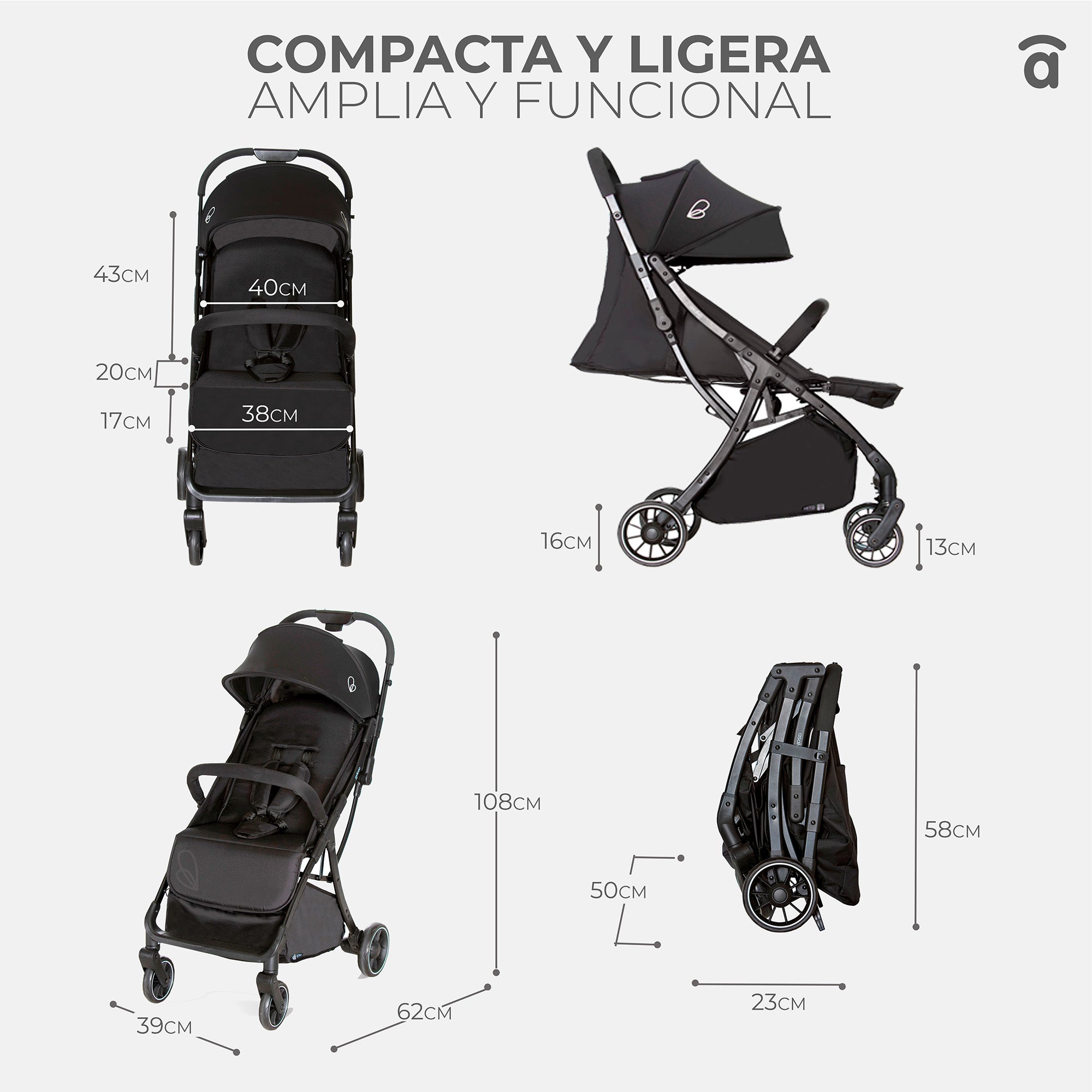 Hito beige stroller