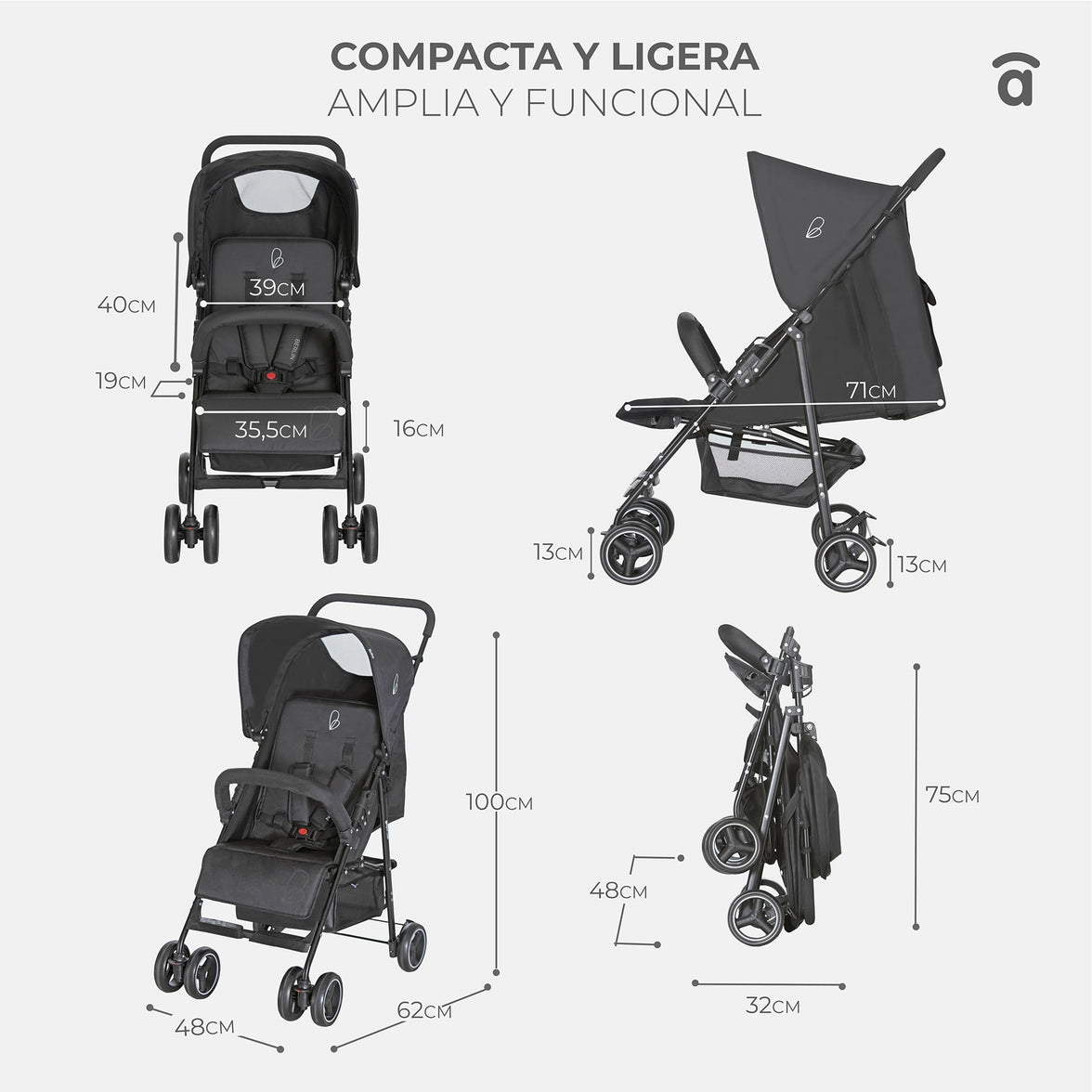 Berlin beige stroller