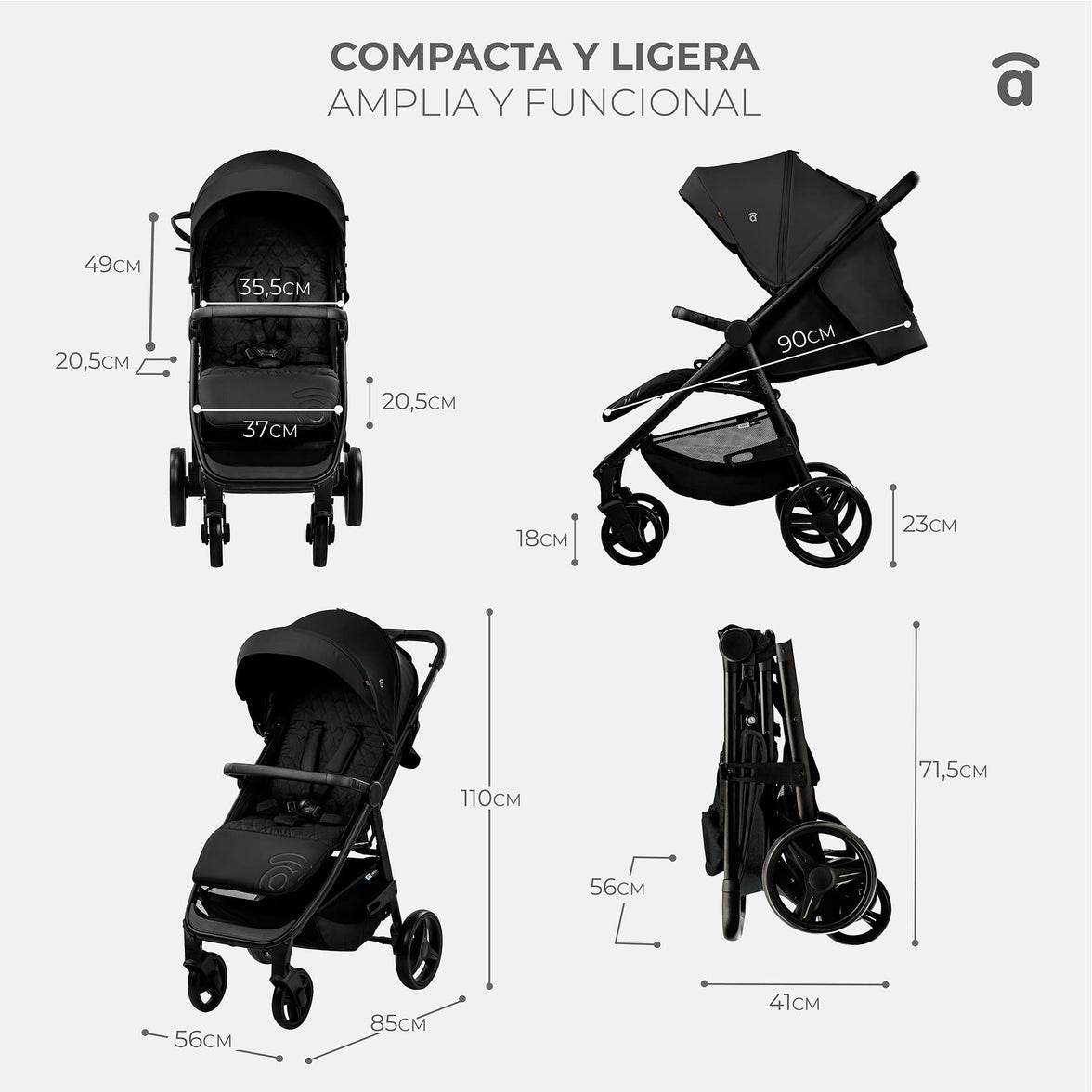 Iconic Black Stroller