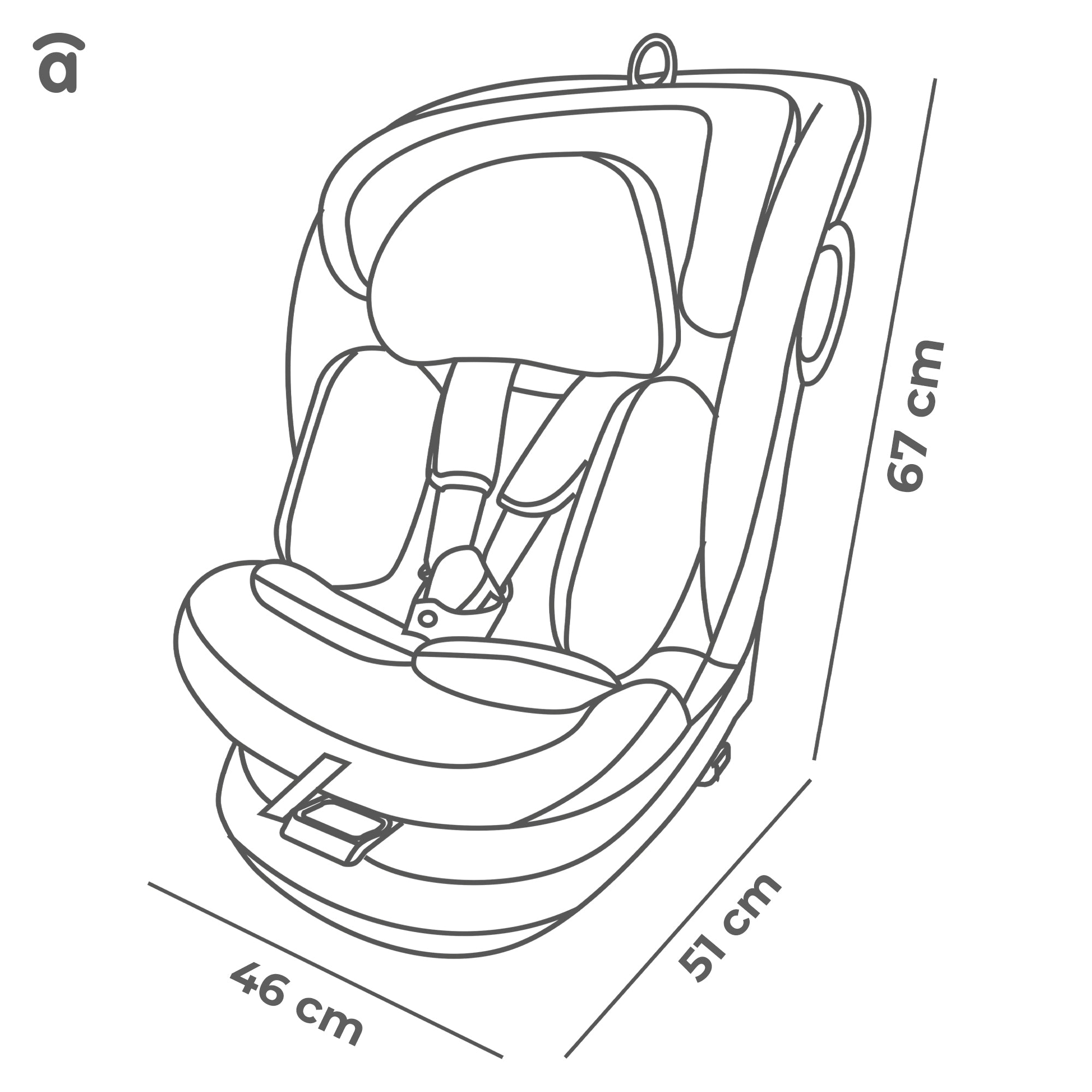 Silla de Auto Austen 3 Negra
