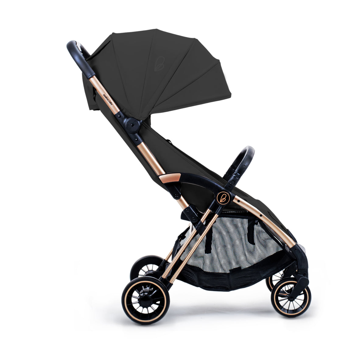 Plis Plas black-gold stroller