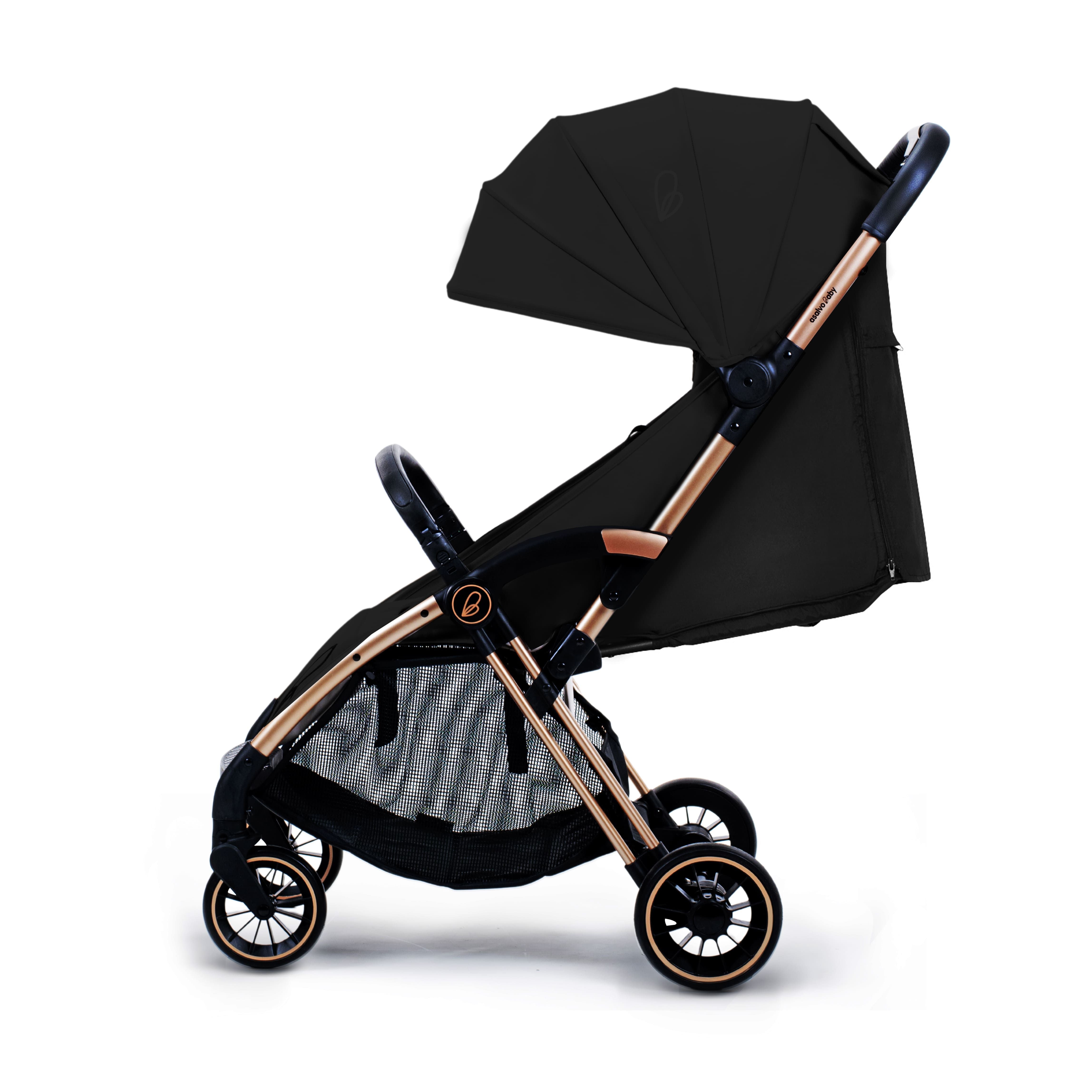 Plis Plas black-gold stroller