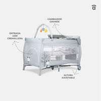 Gray Bunny Complete Travel Crib