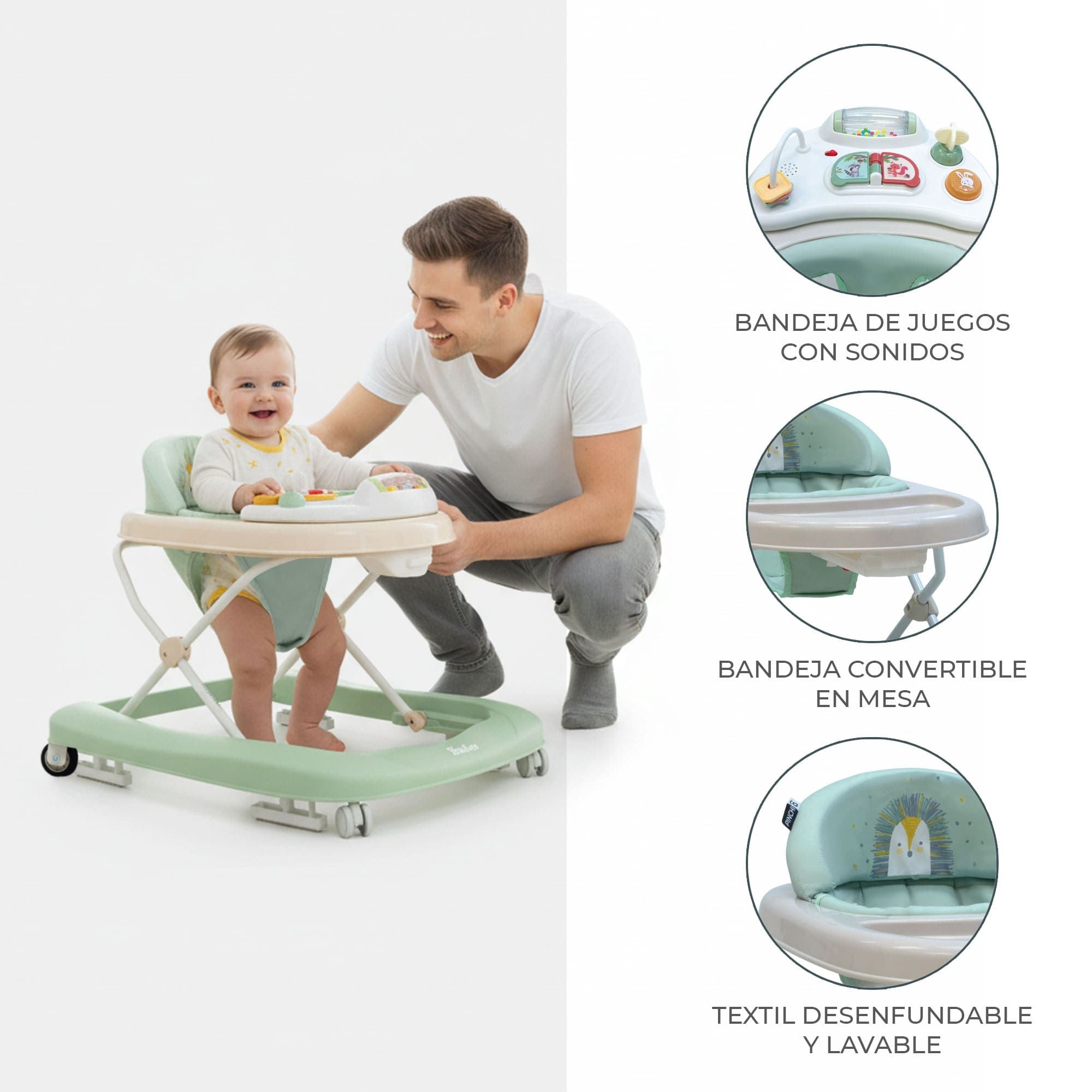 Walker - Pinchi gray ride-on