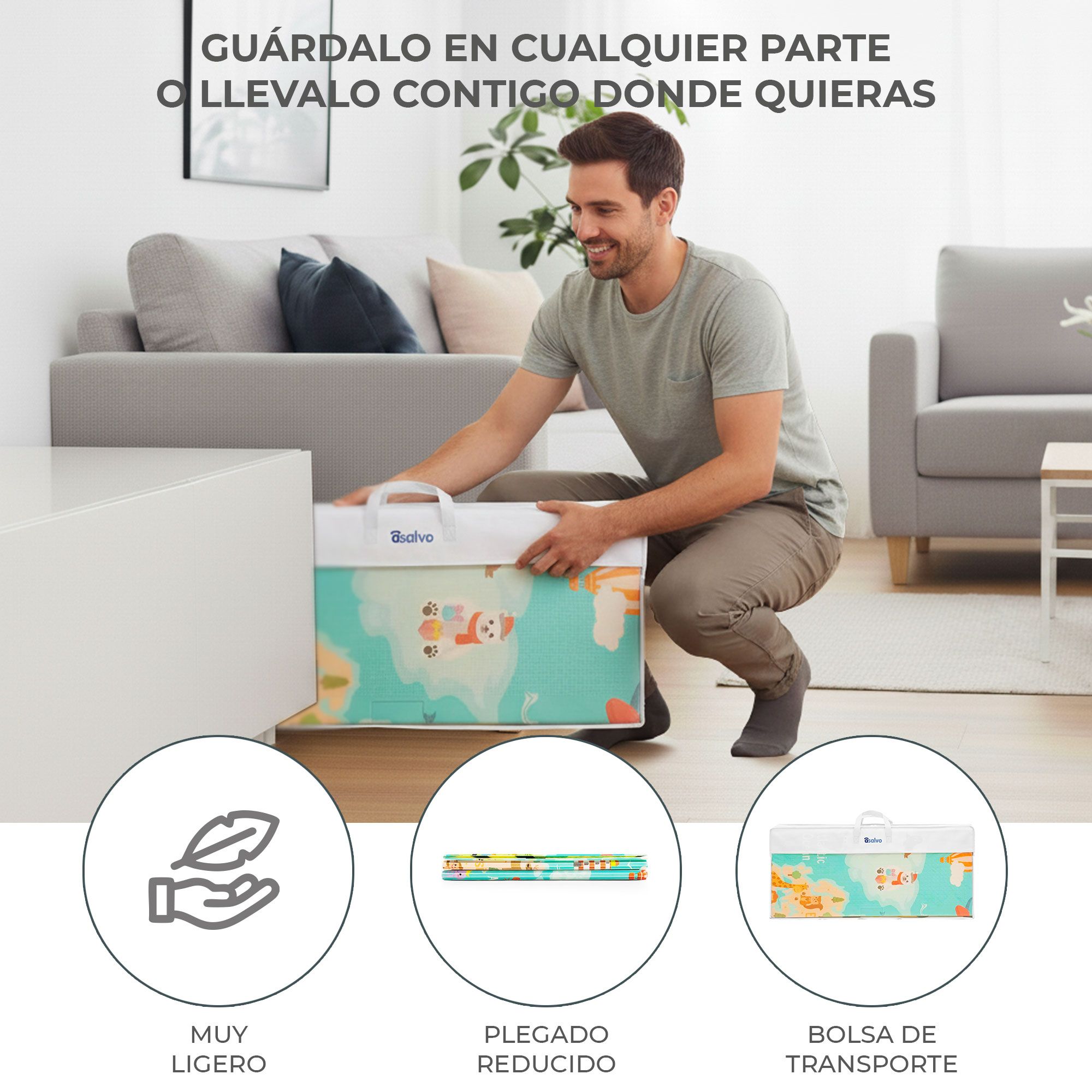 XXL Folding Play Mat 200 x 180cm Mundopark