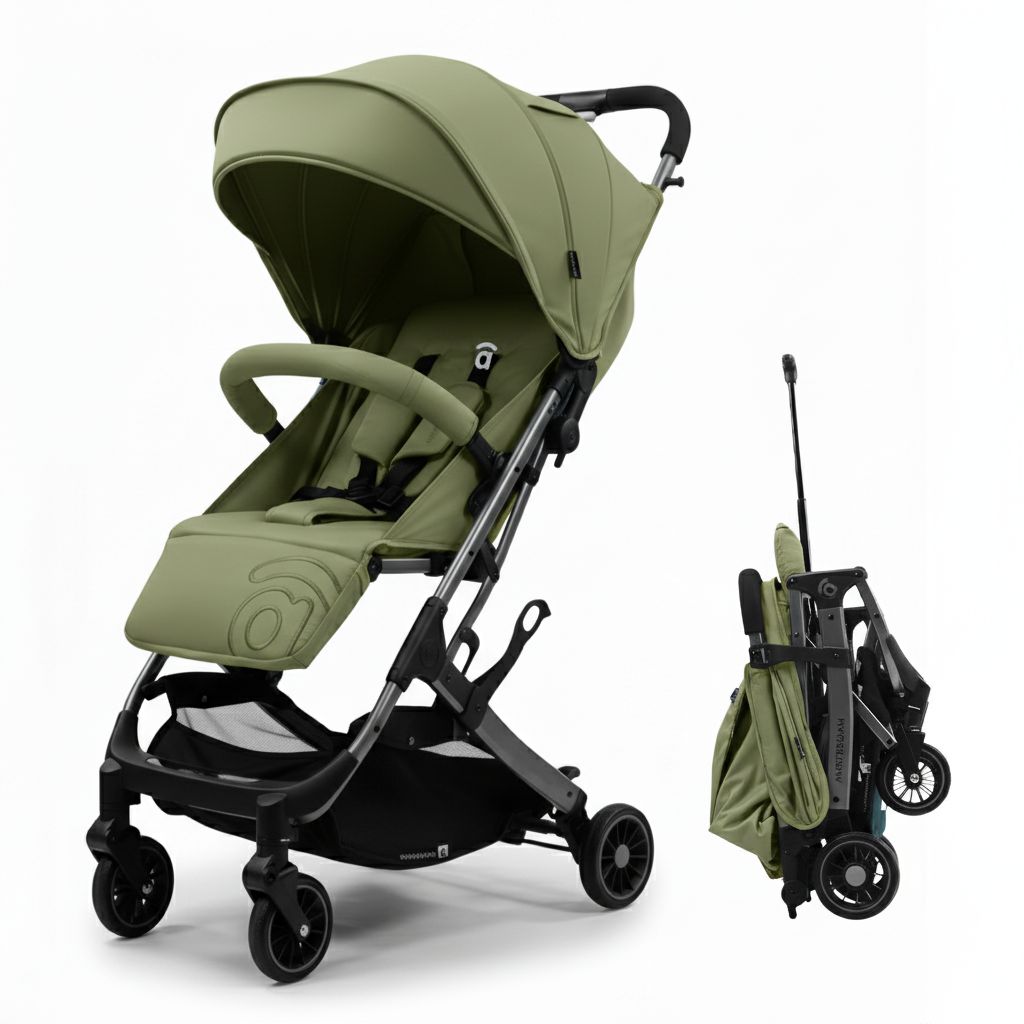 Amsterdam green stroller