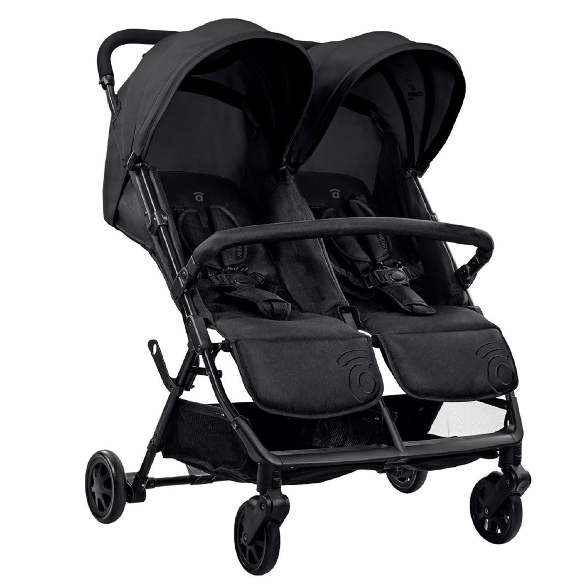 Black Henry Double Stroller