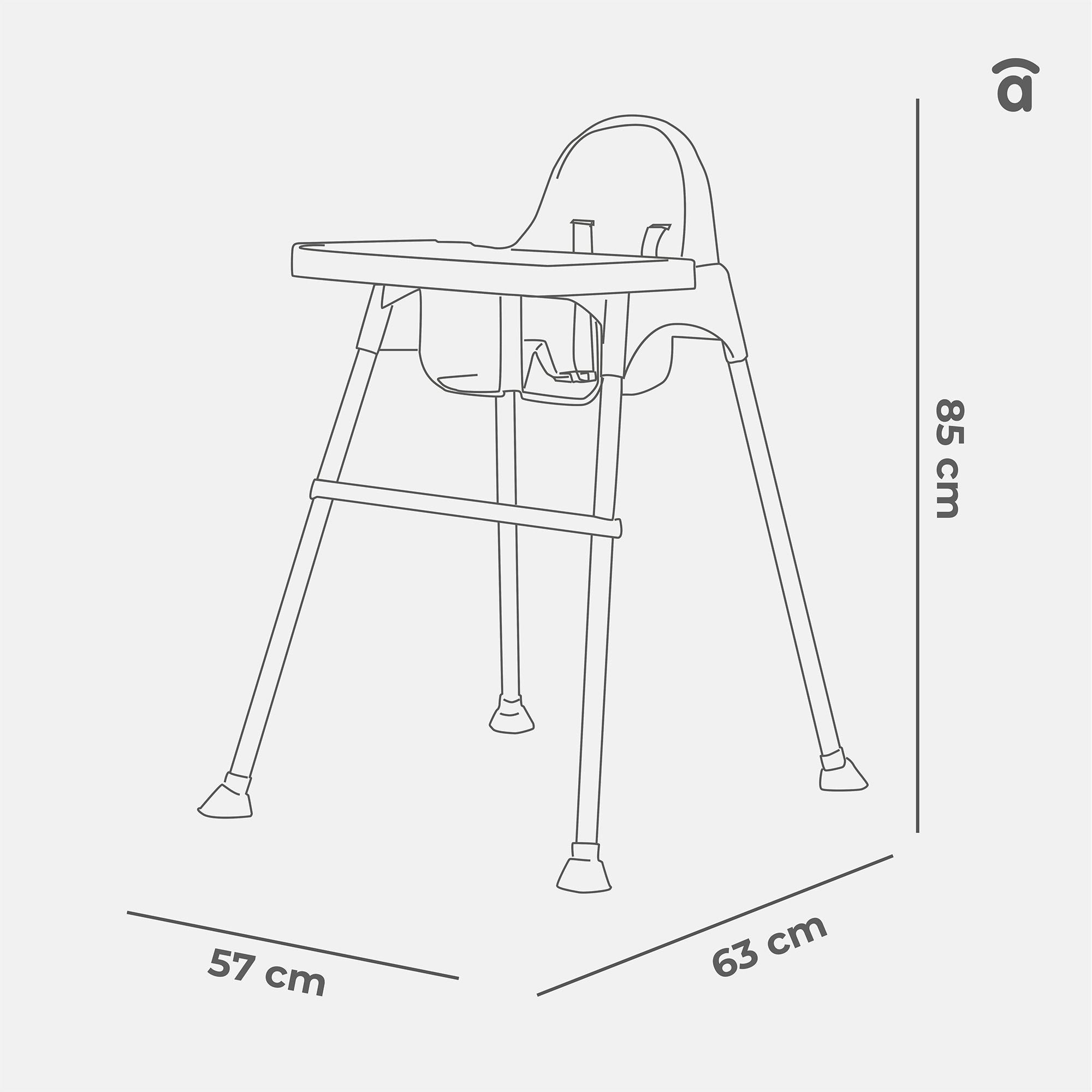Basic Pro gray high chair