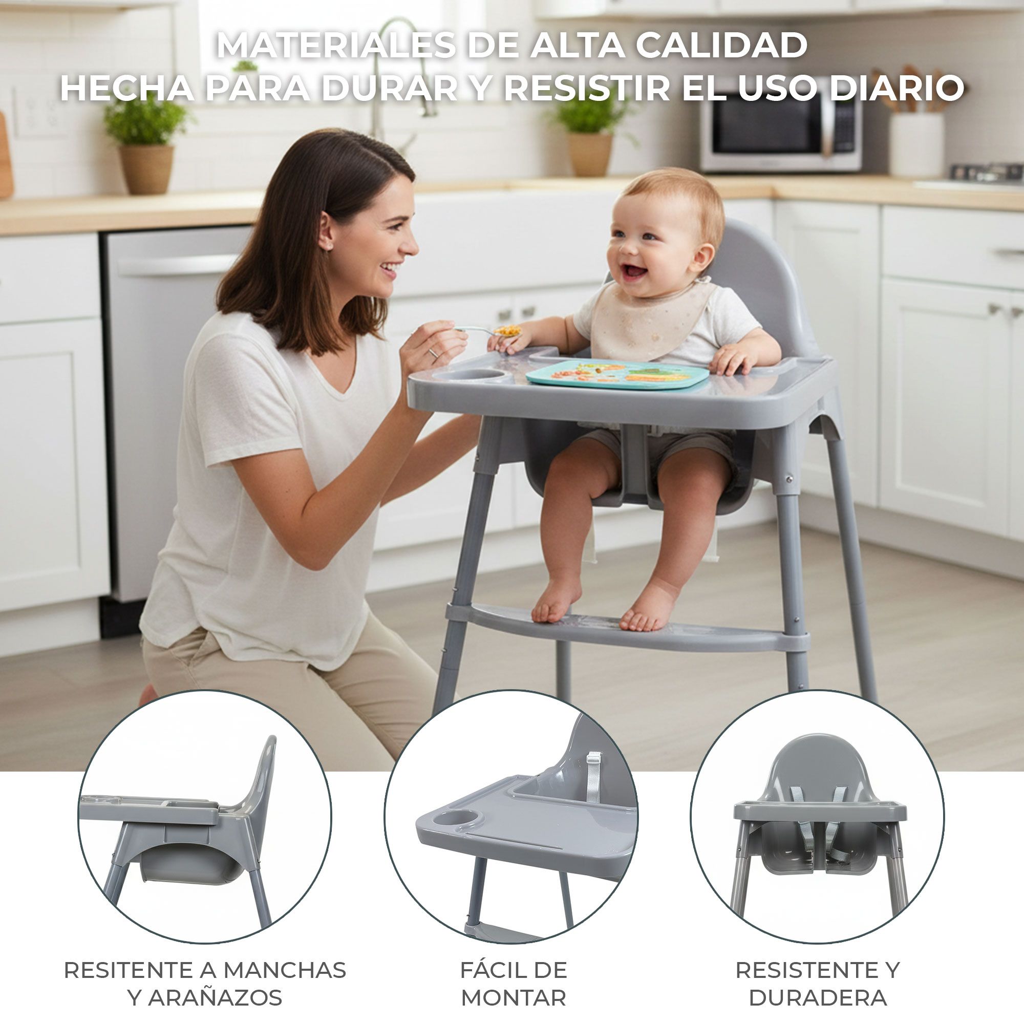 Basic Pro gray high chair