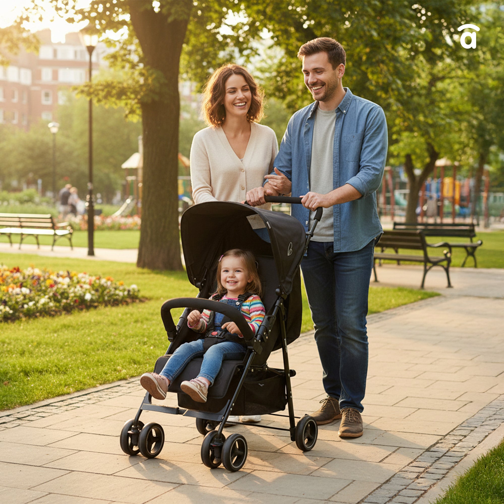 Berlin black stroller