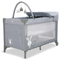 Gray Bunny Complete Travel Crib