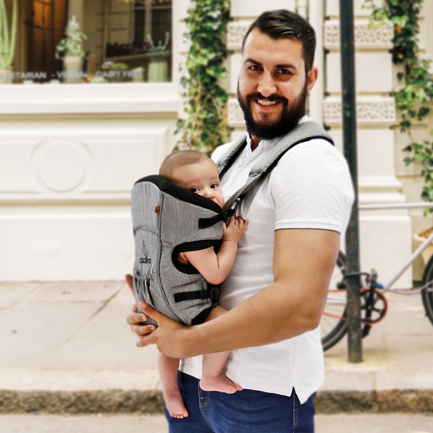 Gray Melange Baby Carrier Backpack