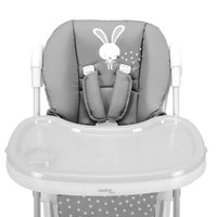 Gray Bunny Highchair with Wheels