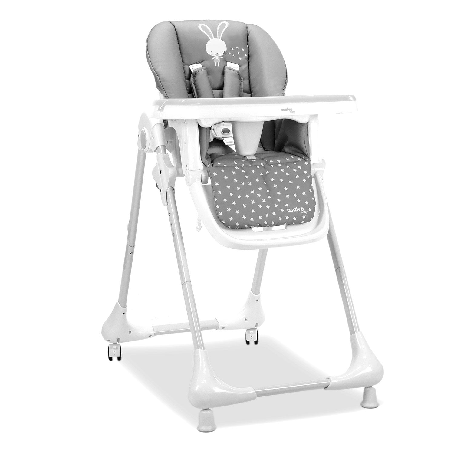 Gray Bunny Highchair with Wheels
