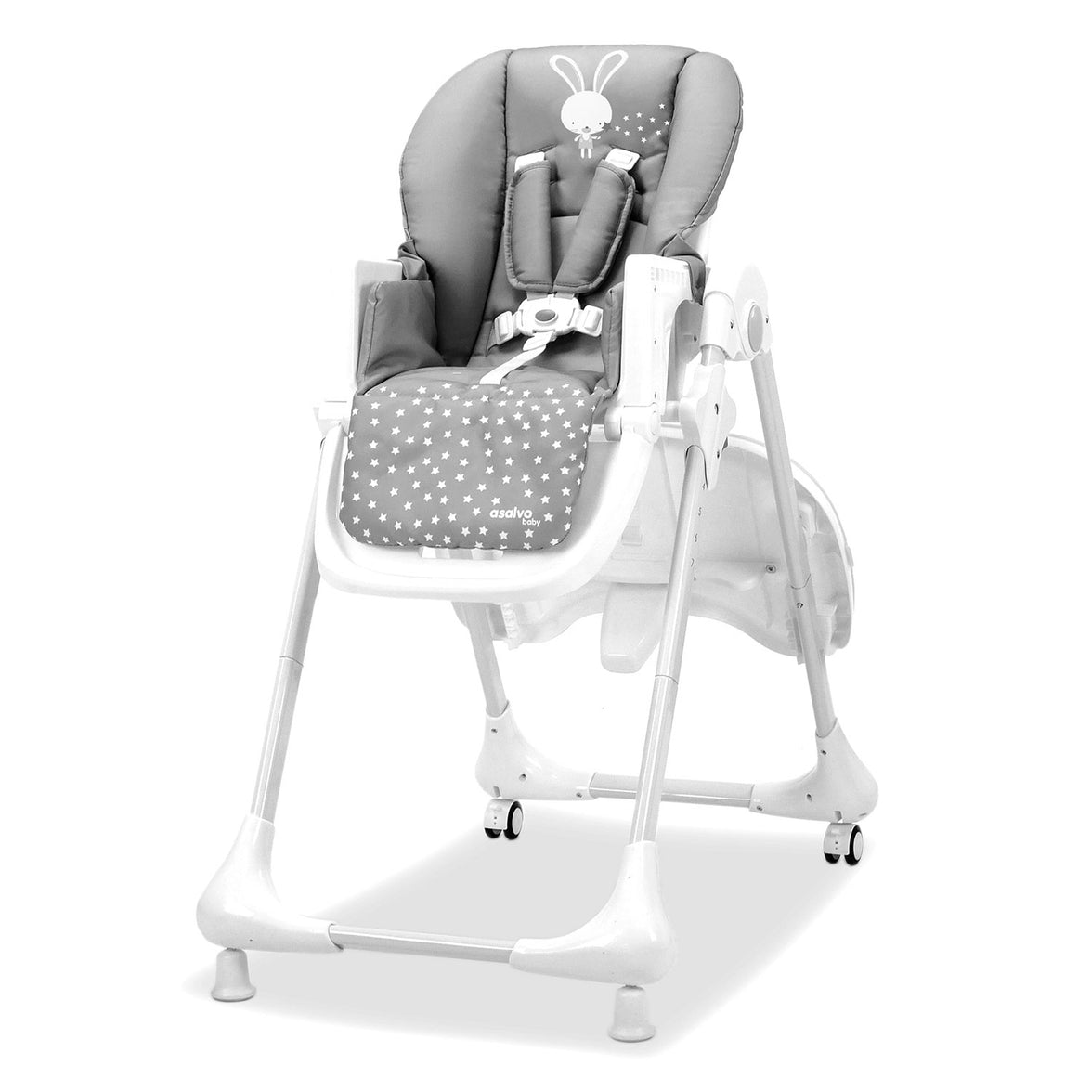 Gray Bunny Highchair with Wheels