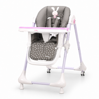 Cadeira alta Coelhinho Rosa com Rodas