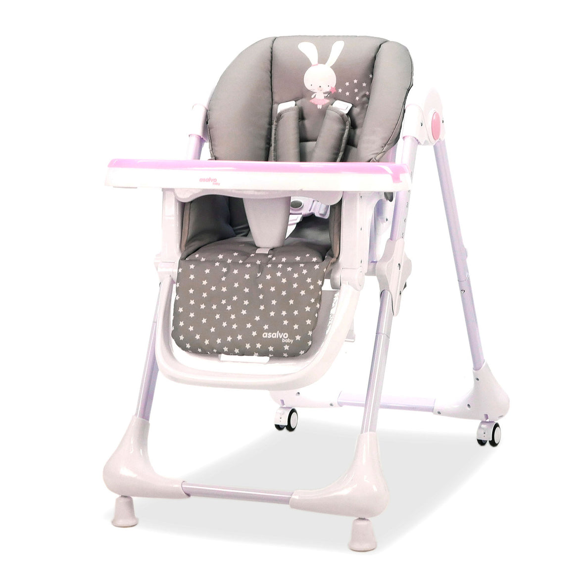 Trona con Ruedas Conejito Rosa