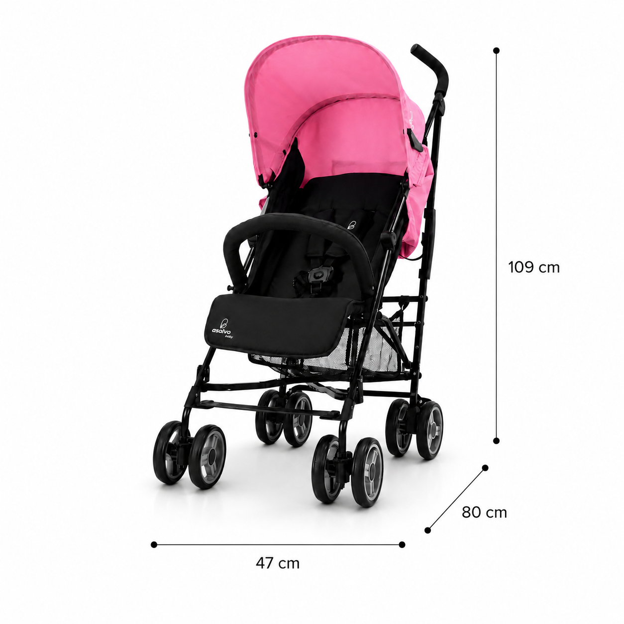 Silla de paseo Trotter Plus Rosa-Negro