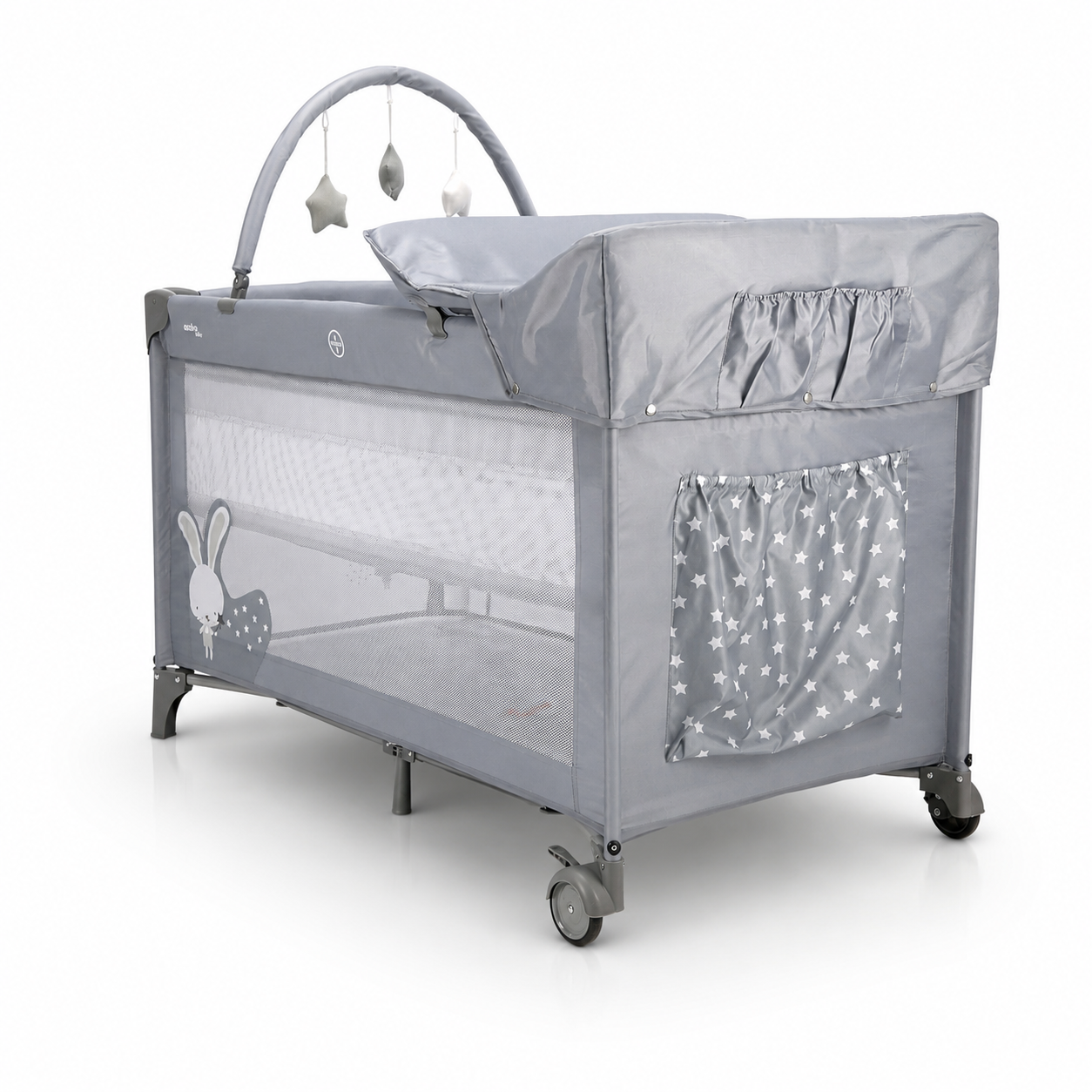 Cuna de Viaje Completa Conejito Gris