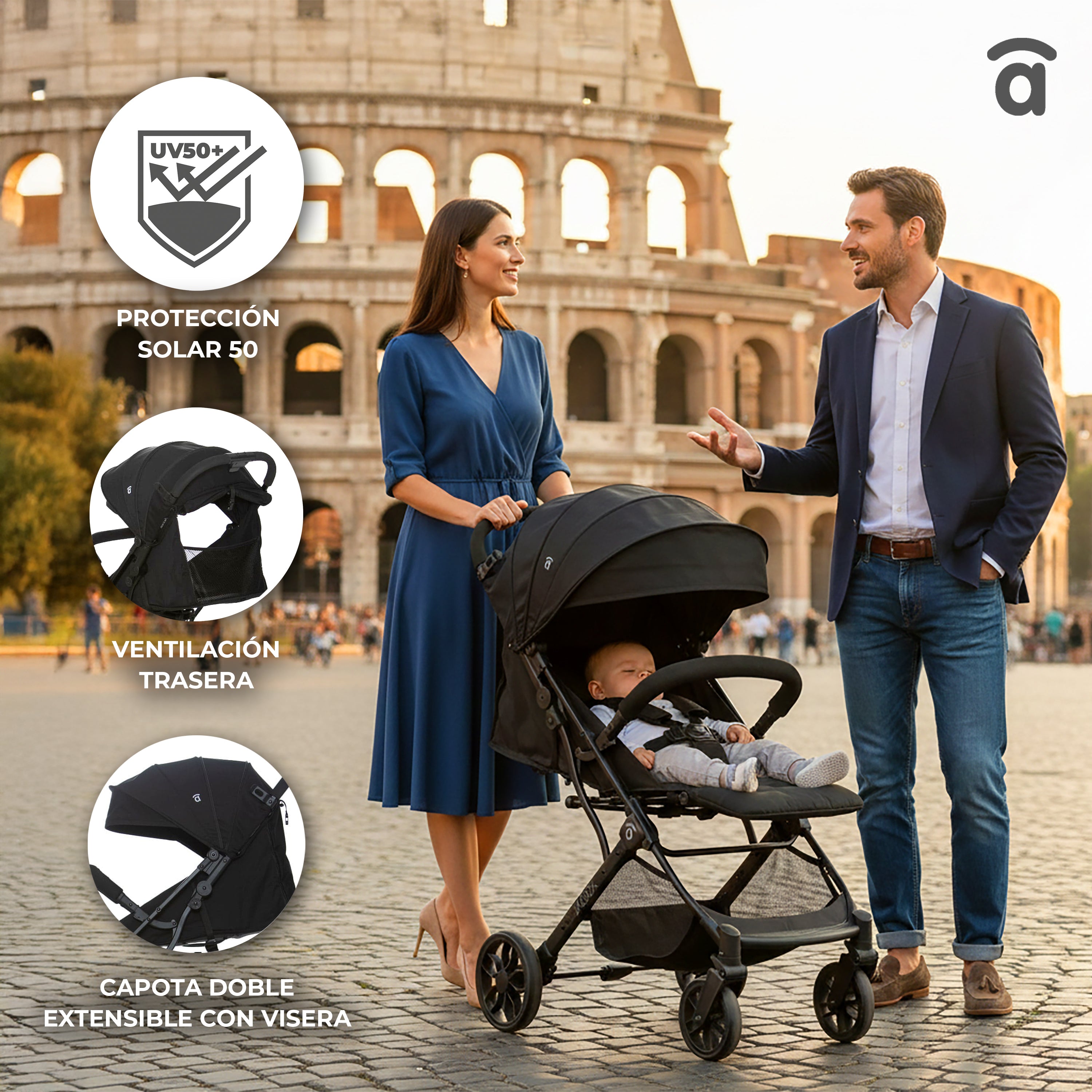 Kubic 2 green stroller