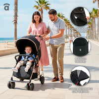 Poussette nova dorée