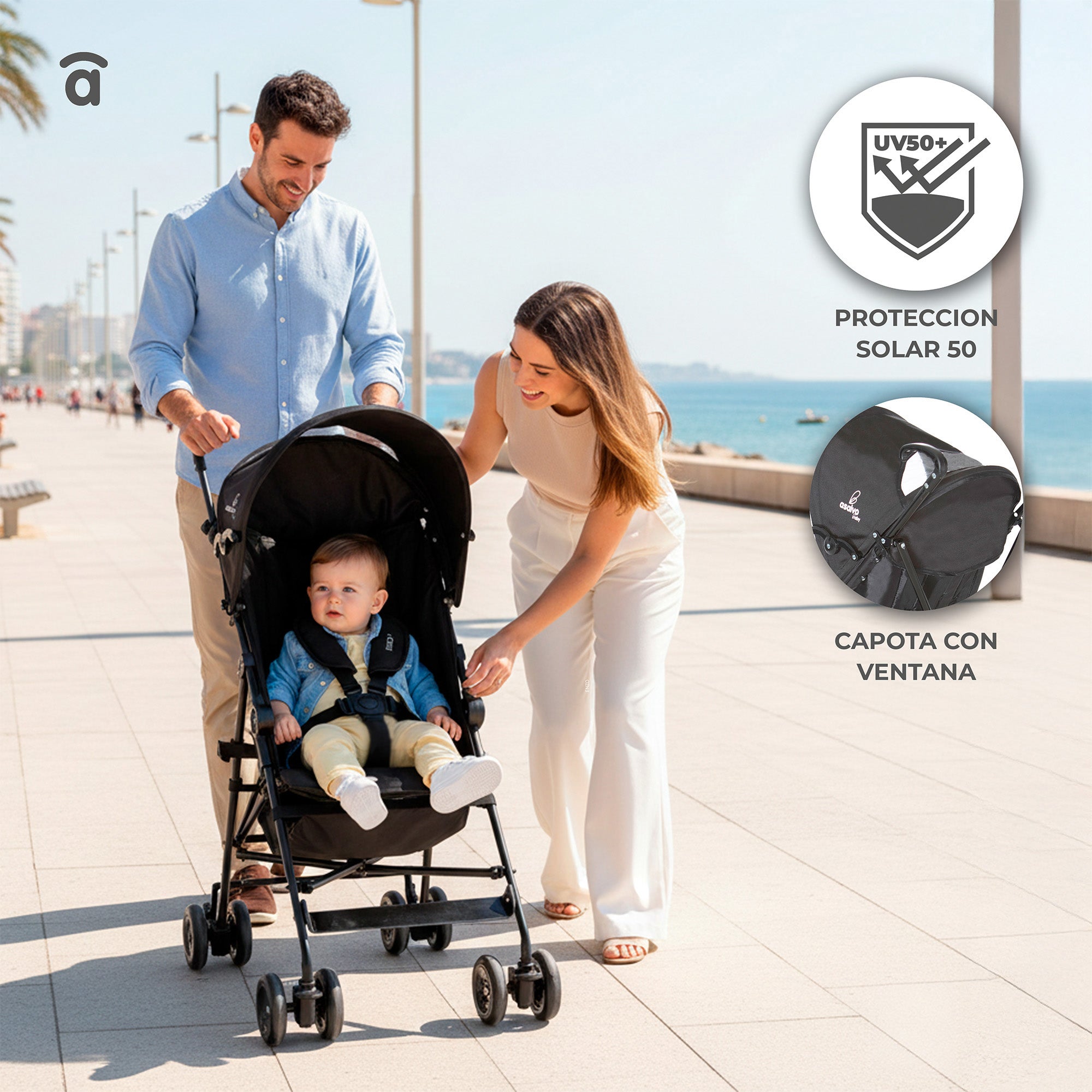 Cadiz Black Stroller