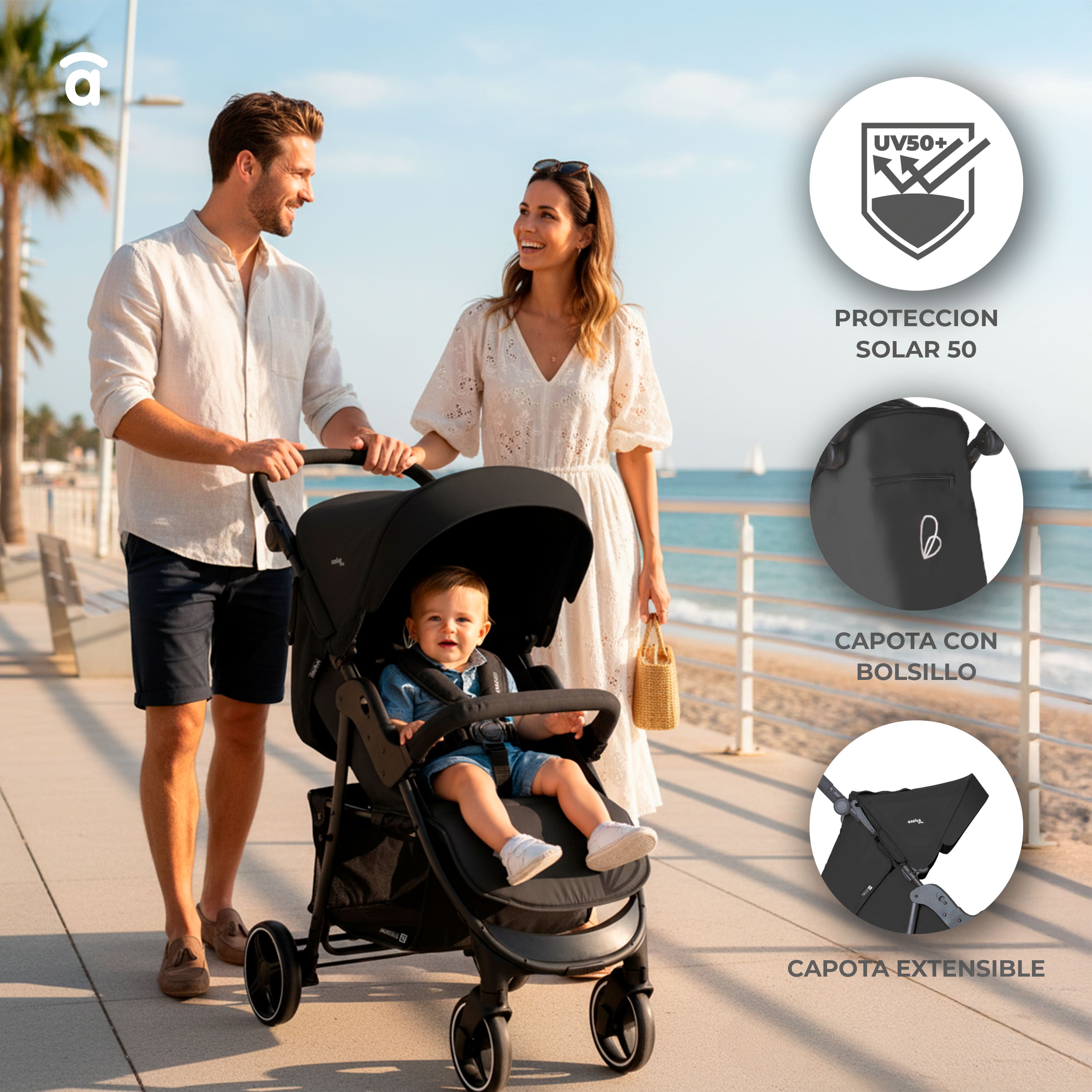 Stroller America 3 black