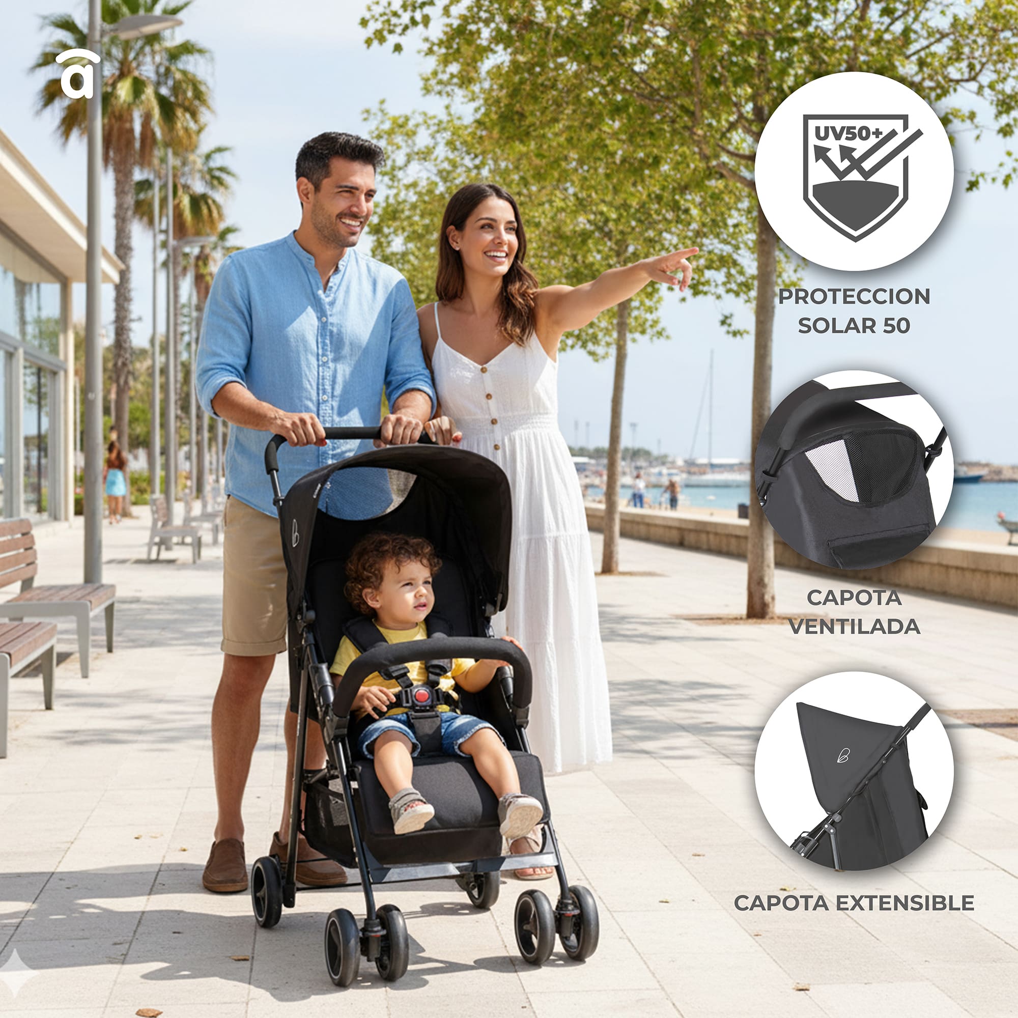 Berlin black stroller