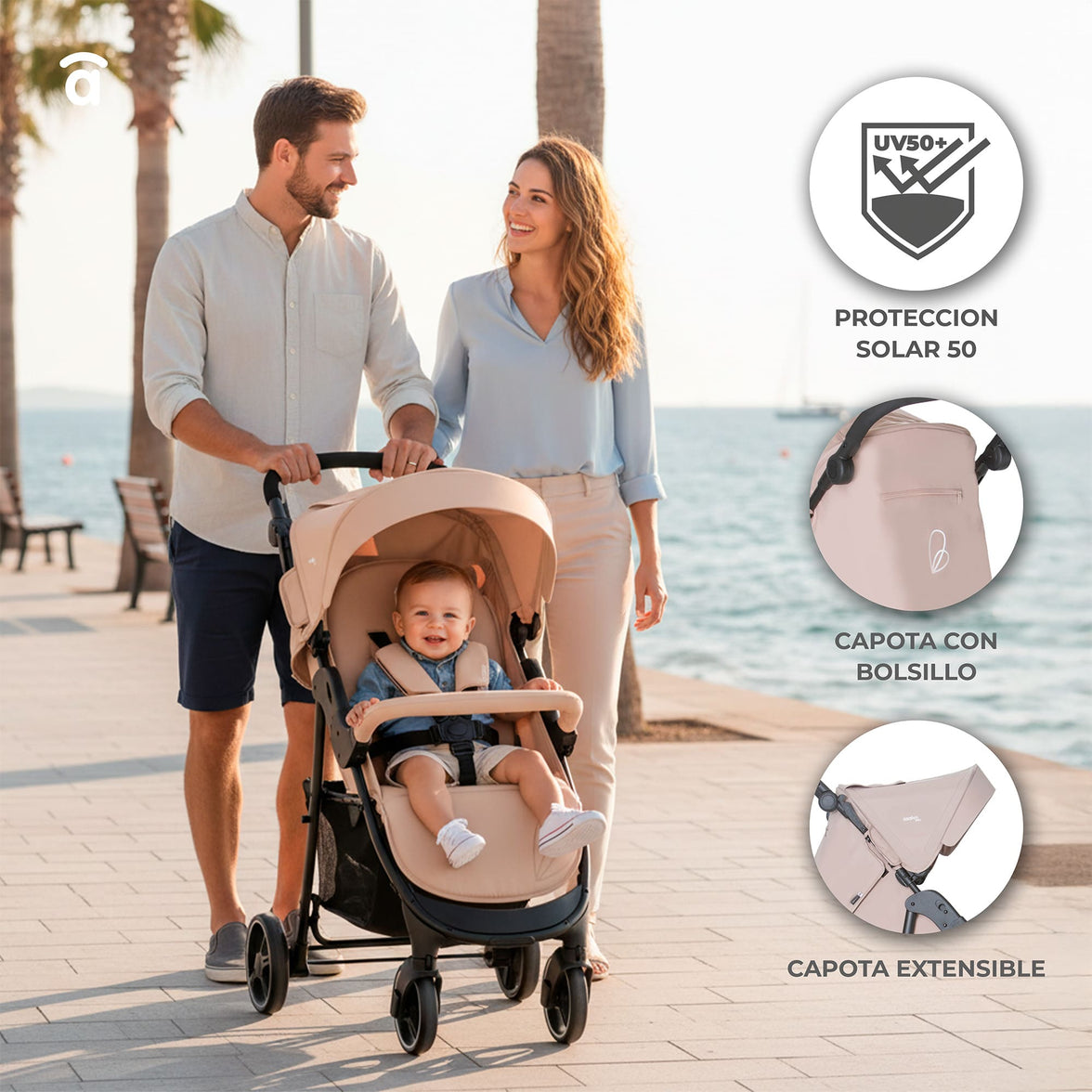 America 3 pink stroller