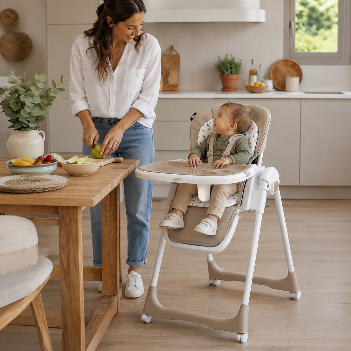 Rice Beige Highchair