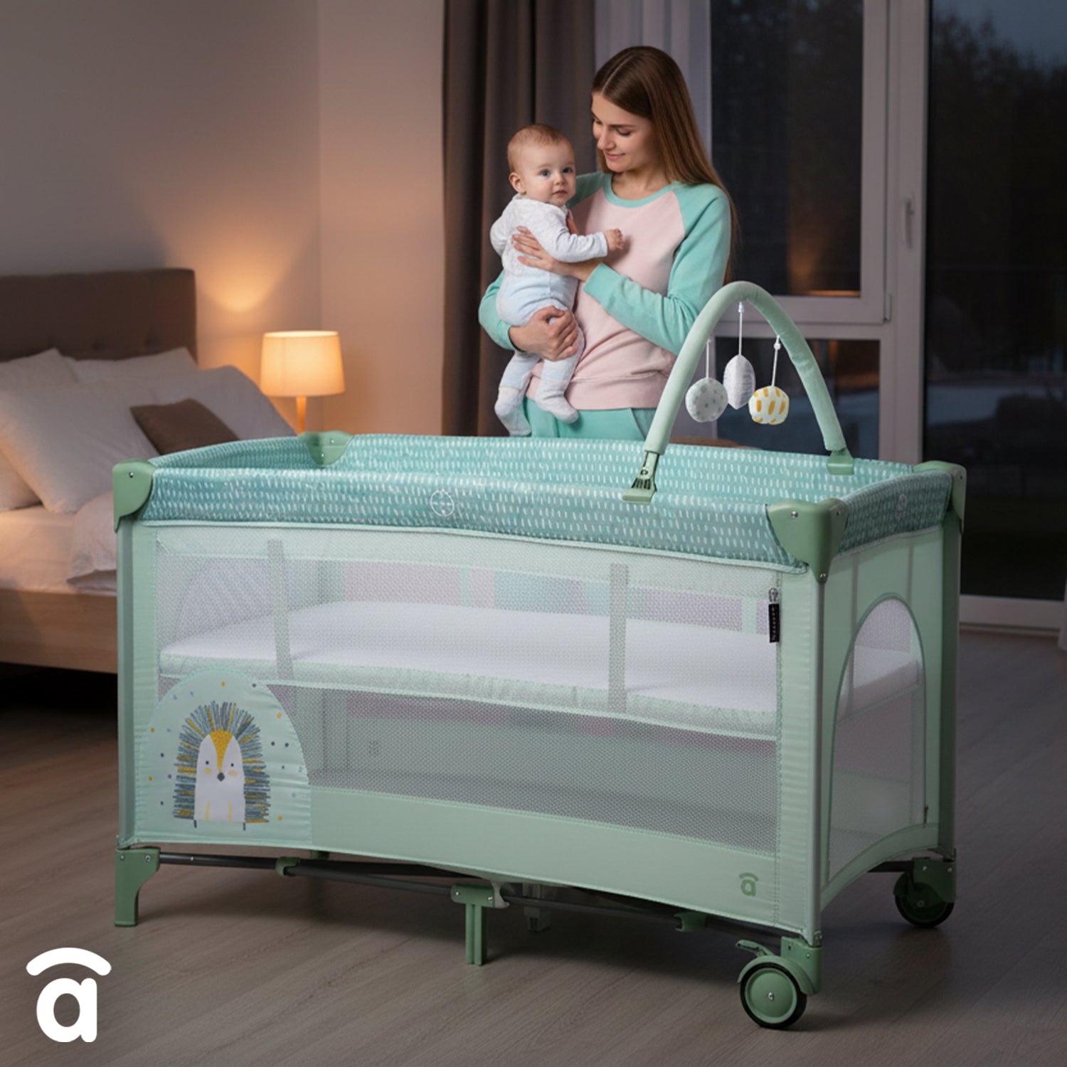 Complet Duo Hedgehog travel cot