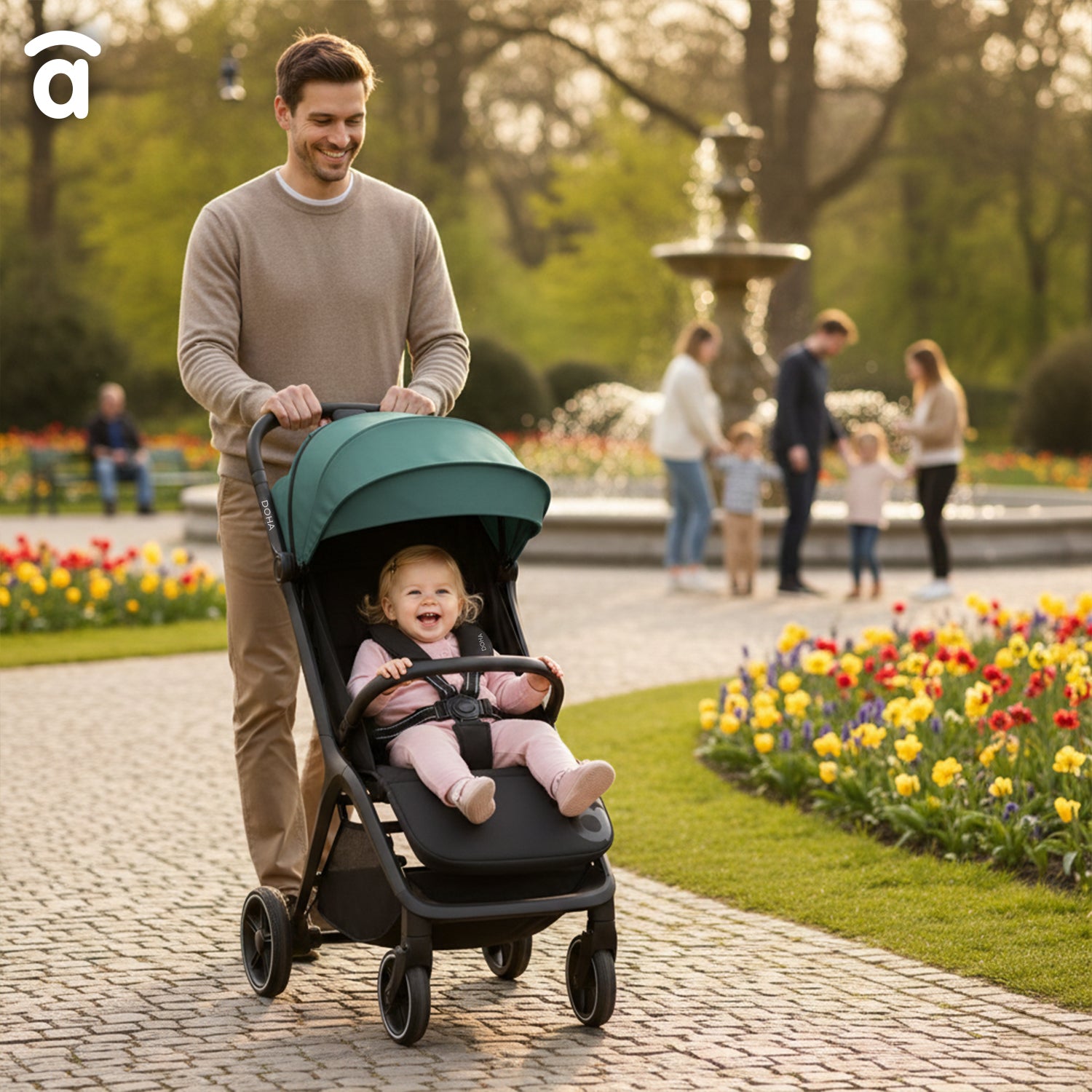 Silla de paseo Doha verde