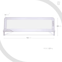 150cm 2-1 Bed Barrier for Trundle or Standard Bed White