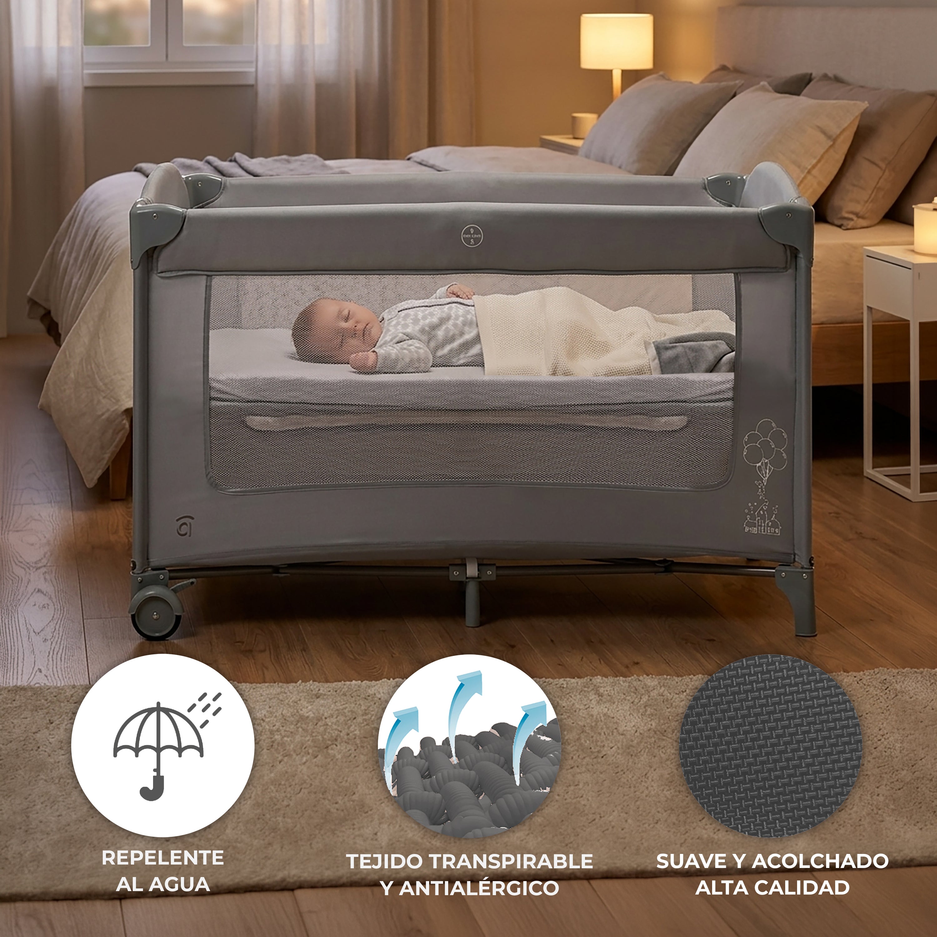 Berço de viagem juntos para dormir juntos