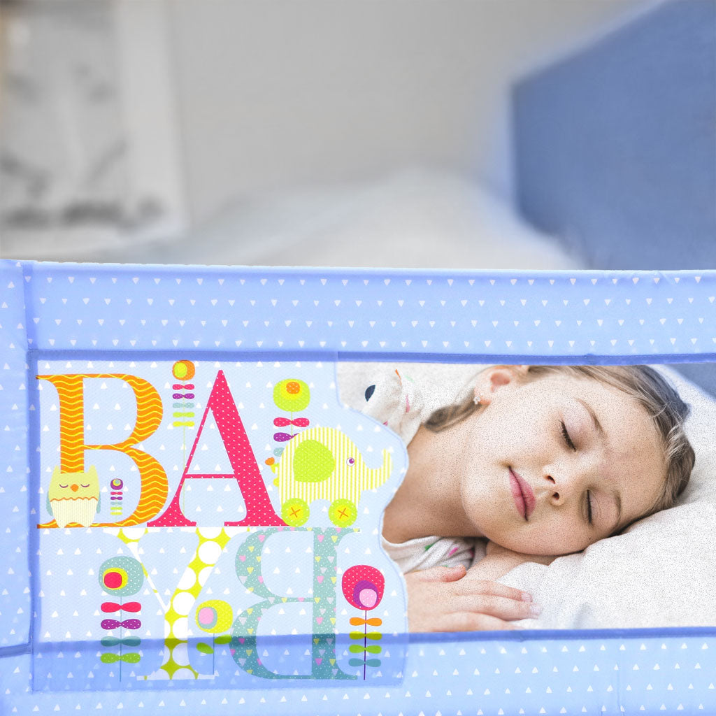 150cm 2-1 Bed Barrier for Nest or Standard Baby Bed Light Blue